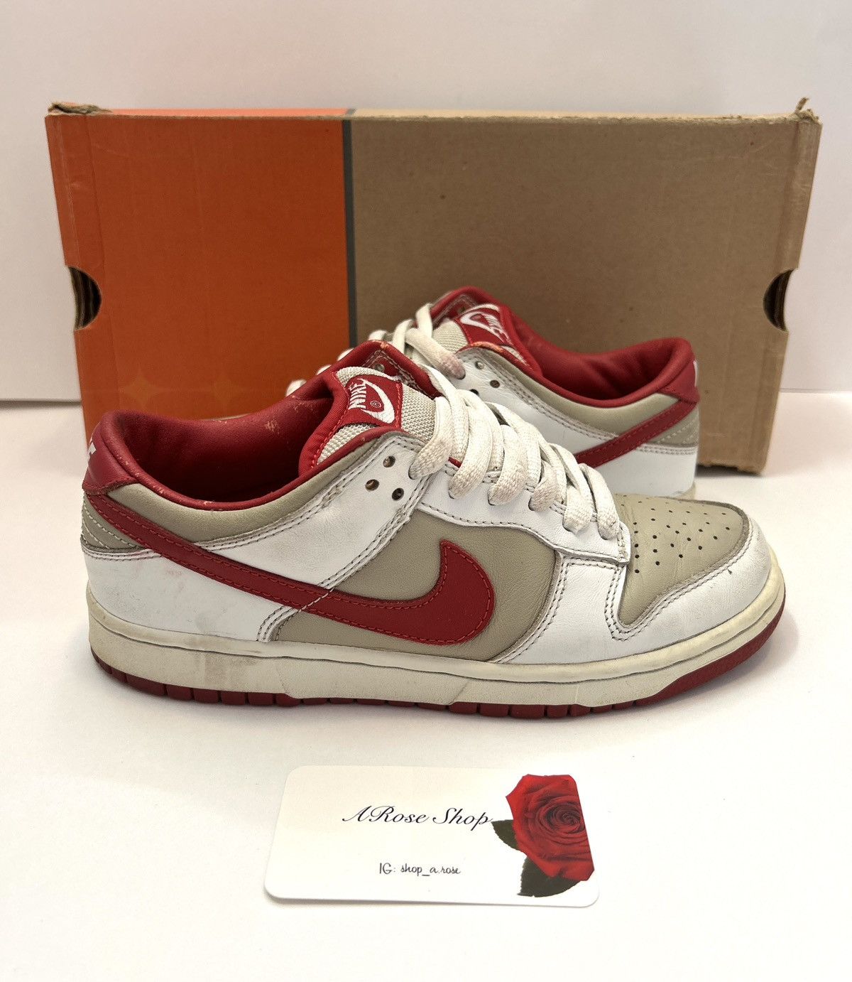 Nike Nike Wmns Dunk Low Pro ‘Light Stone Varsity Red’ Size: 7.5 Size US 7.5 / IT 37.5 - 1 Thumbnail