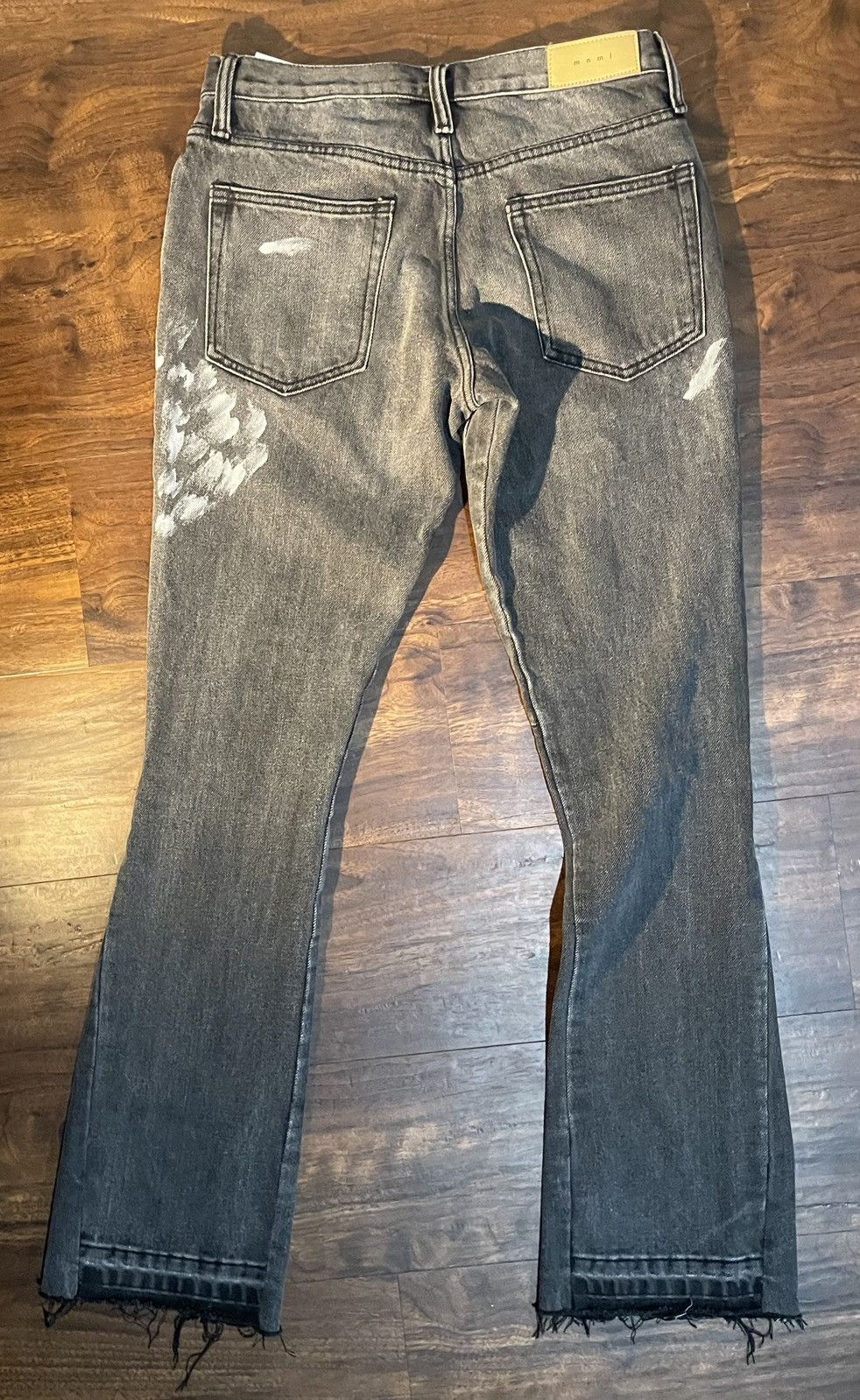 Japanese Brand Paint Brush coated Grey Flared Denim Size US 30 / EU 46 - 4 Thumbnail