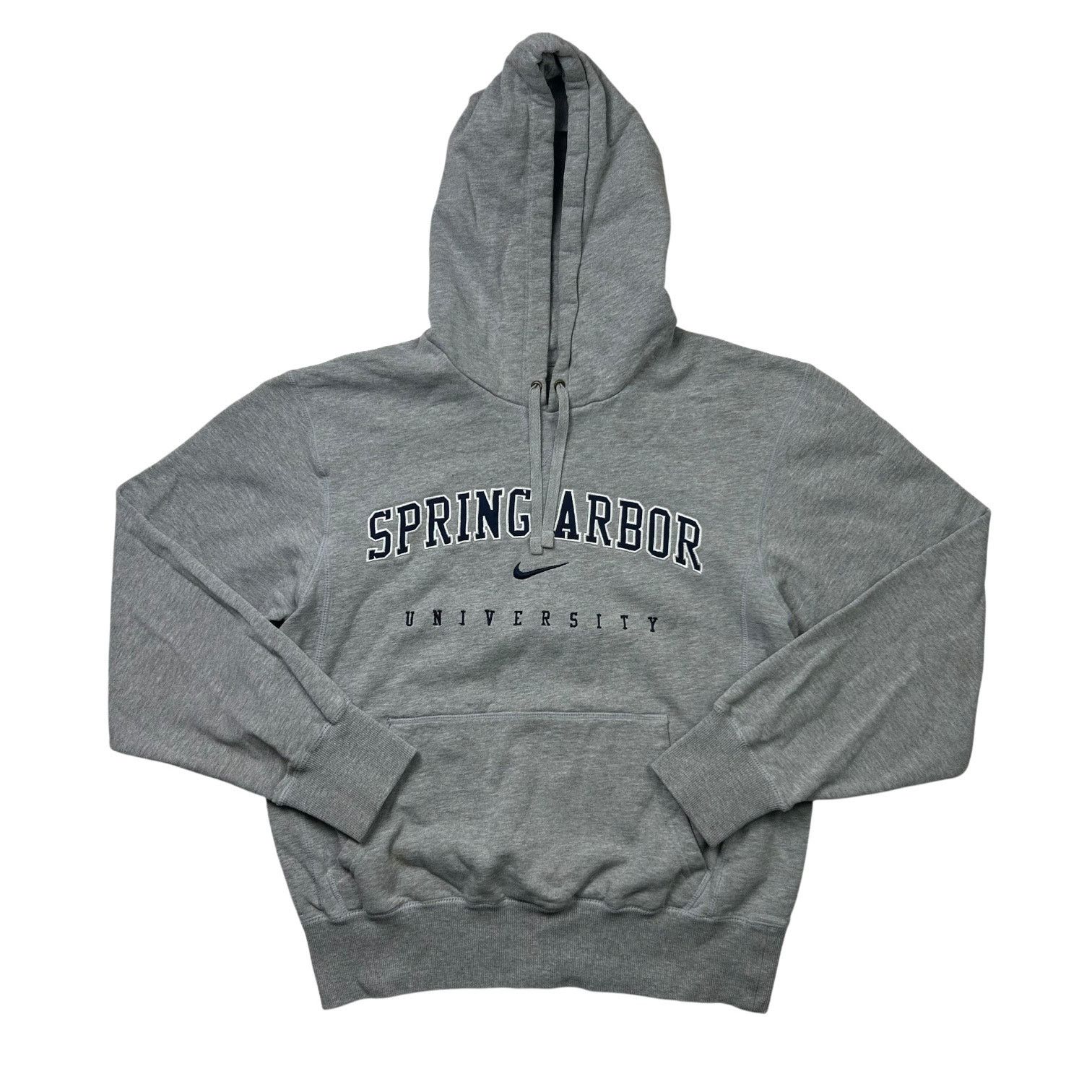 Nike × Vintage Vintage Nike Center Logo Spring Arbor University Hoodie Size US S / EU 44-46 / 1 - 1 Thumbnail