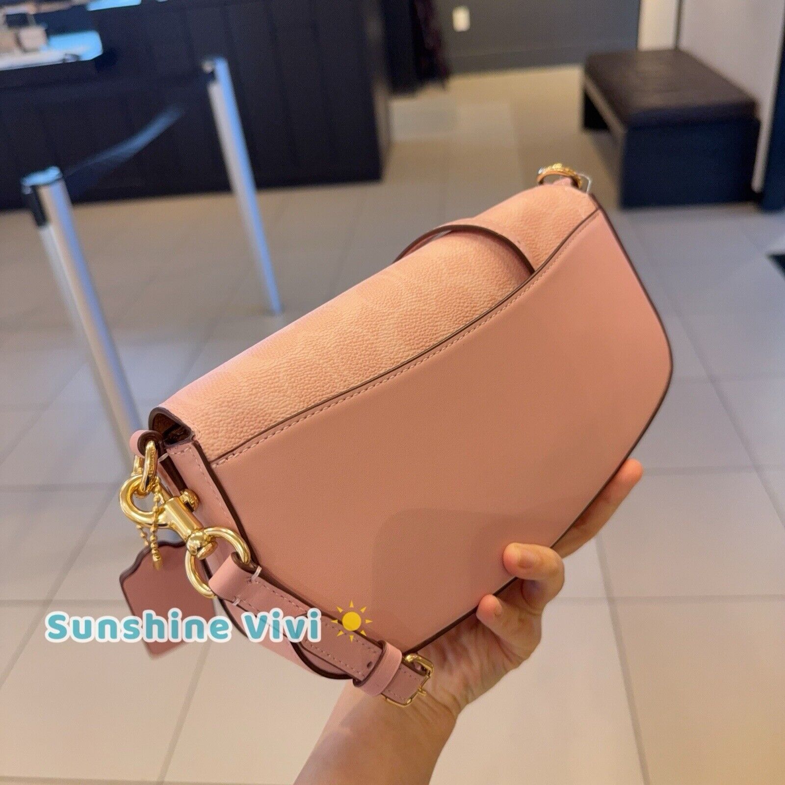 Coach Coach Andrea Shoulder Bag Signature Canvas CV973 Powder Pink Size ONE SIZE - 2 Thumbnail