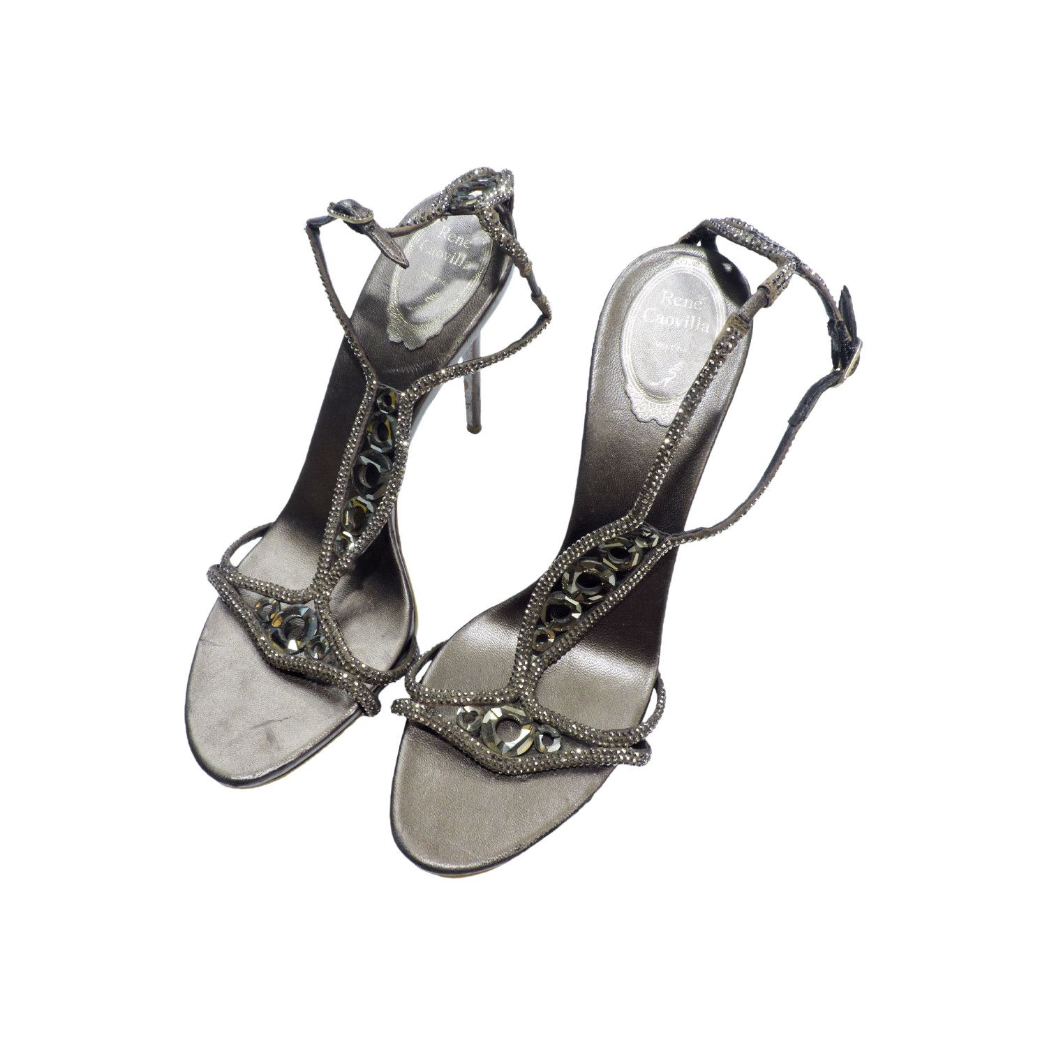 Rene Caovilla RENE CAOVILLA GLITTER VIBRAM HEELS Size US 9 / IT 39 - 1 Thumbnail