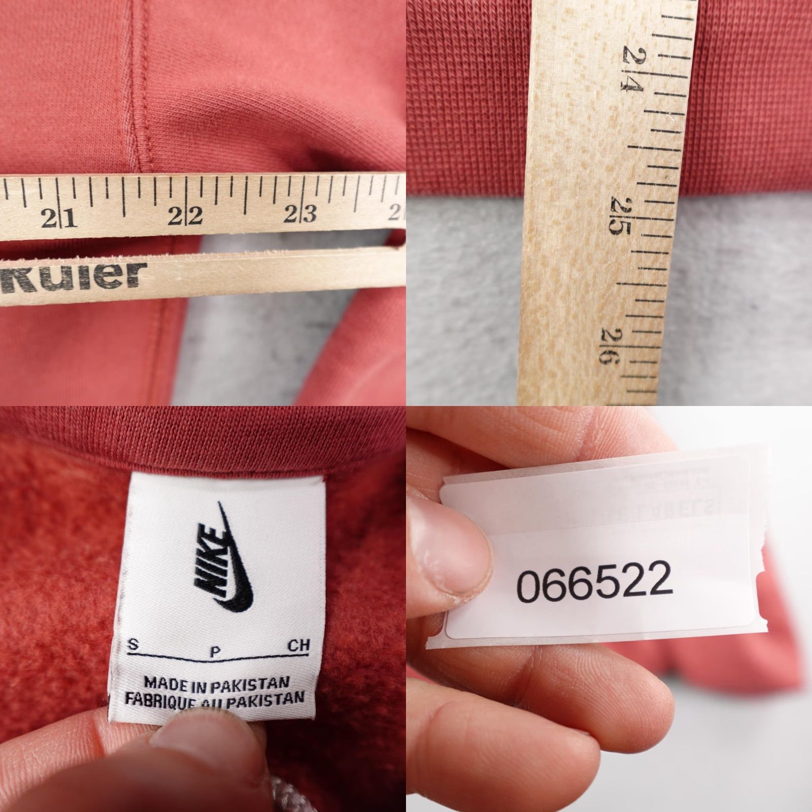 Nike Nike Hoodie Mens Small Red Solo Swoosh Fleece Pullover Sweatshirt Heavyweight Size US S / EU 44-46 / 1 - 8 Thumbnail