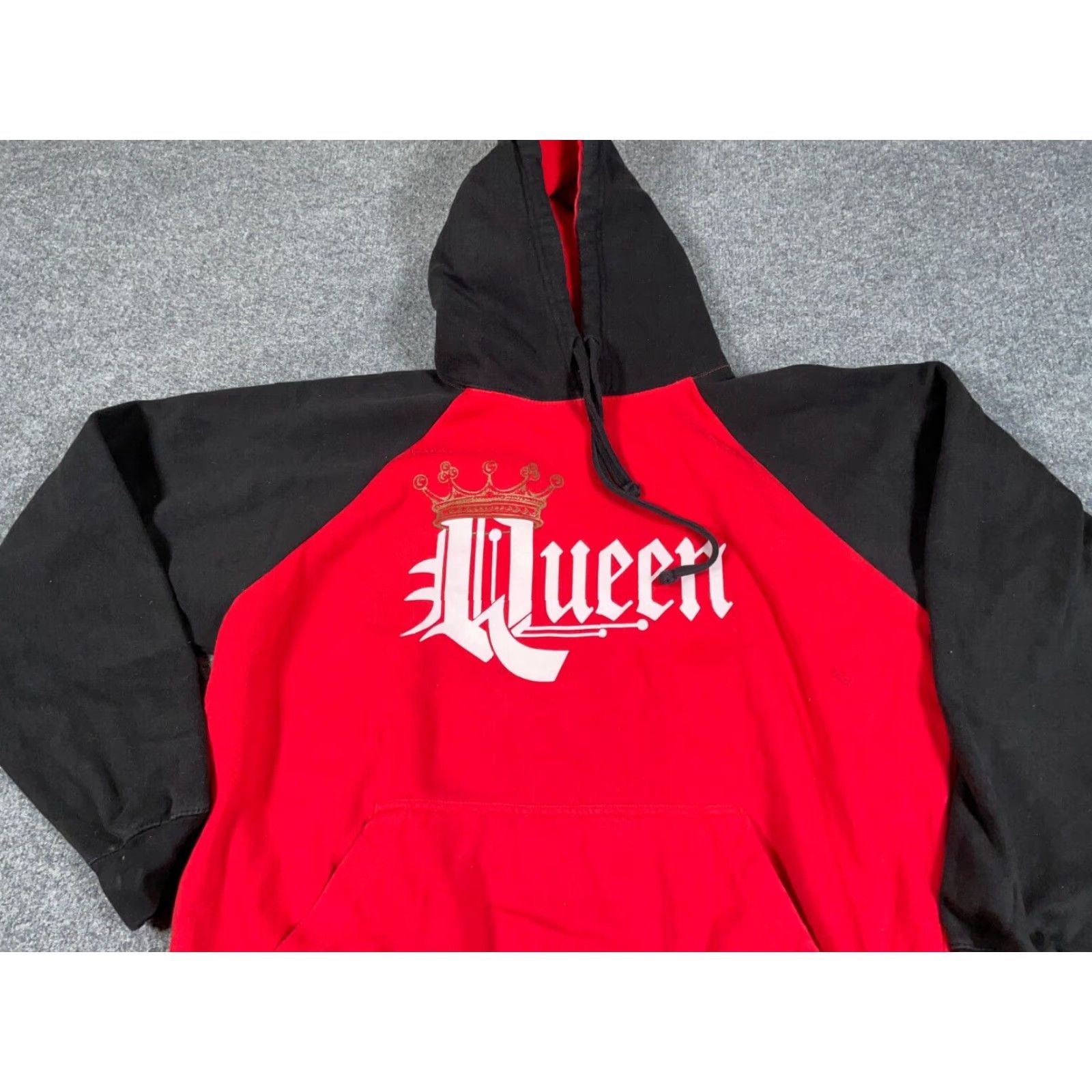 Etro Queen Logo Hoodie Sweatshirt Adult Large Red Black Retro 80s Rock Mens Size US L / EU 52-54 / 3 - 4 Thumbnail