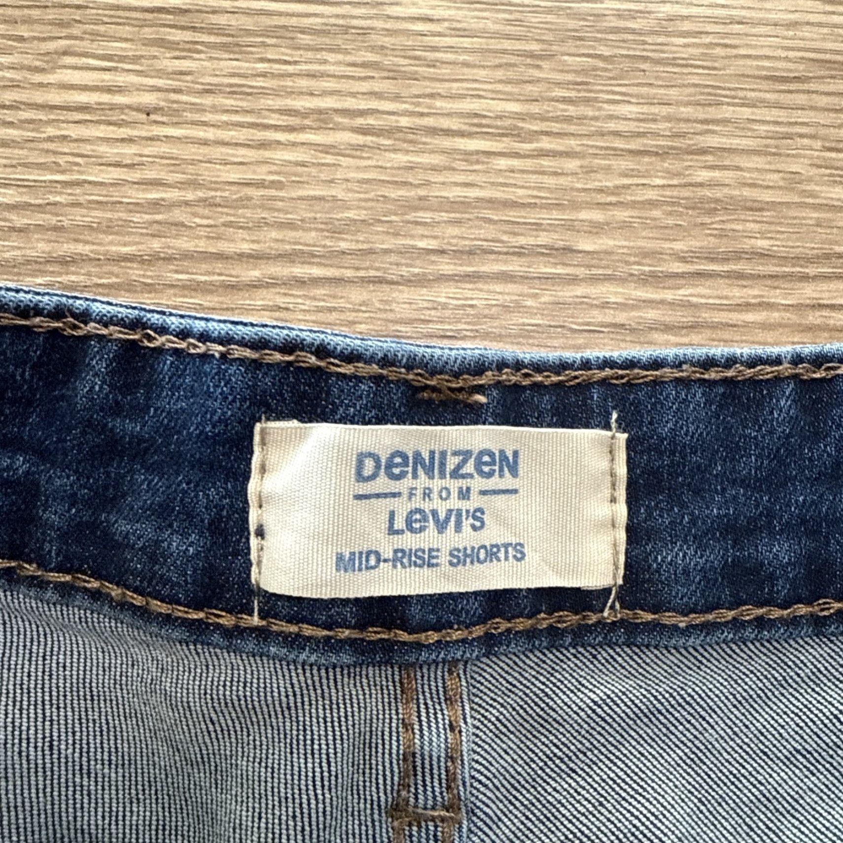 Denizen VINTAGE Denizen Women's Shorts Blue Mid Rise Cotton Blend Cut-Off Size 14 Size 36" / US 14 / IT 50 - 2 Thumbnail