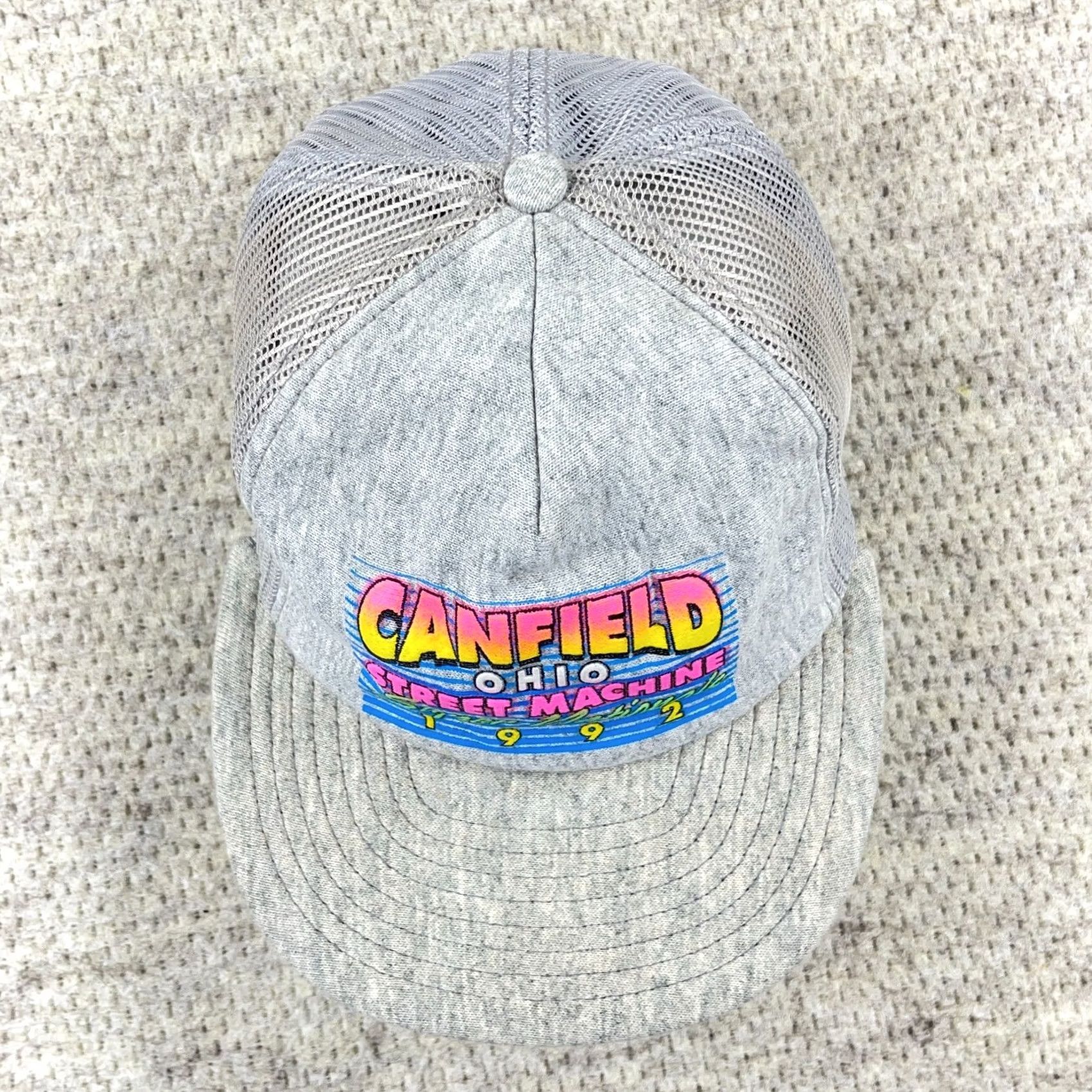 Vintage VINTAGE Screen Stars Trucker Hat Cap Hot Rod Drag Racing 90s Gray Mens Size ONE SIZE - 3 Thumbnail