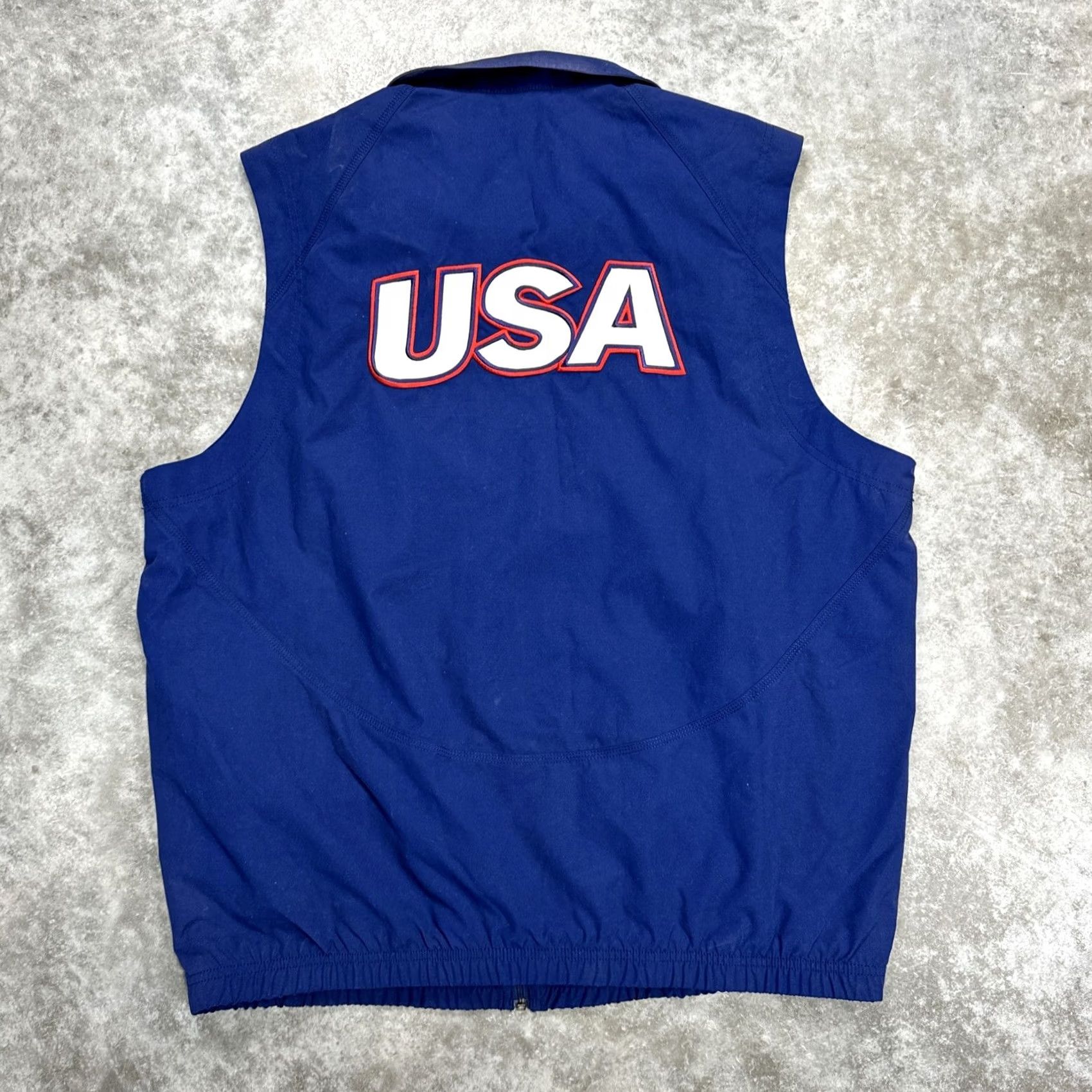 Speedo Speedo USA Vest Mens M Full Zip 3 Pockets Blue Lined Swimmer Olympics Flaws Size US M / EU 48-50 / 2 - 7 Thumbnail