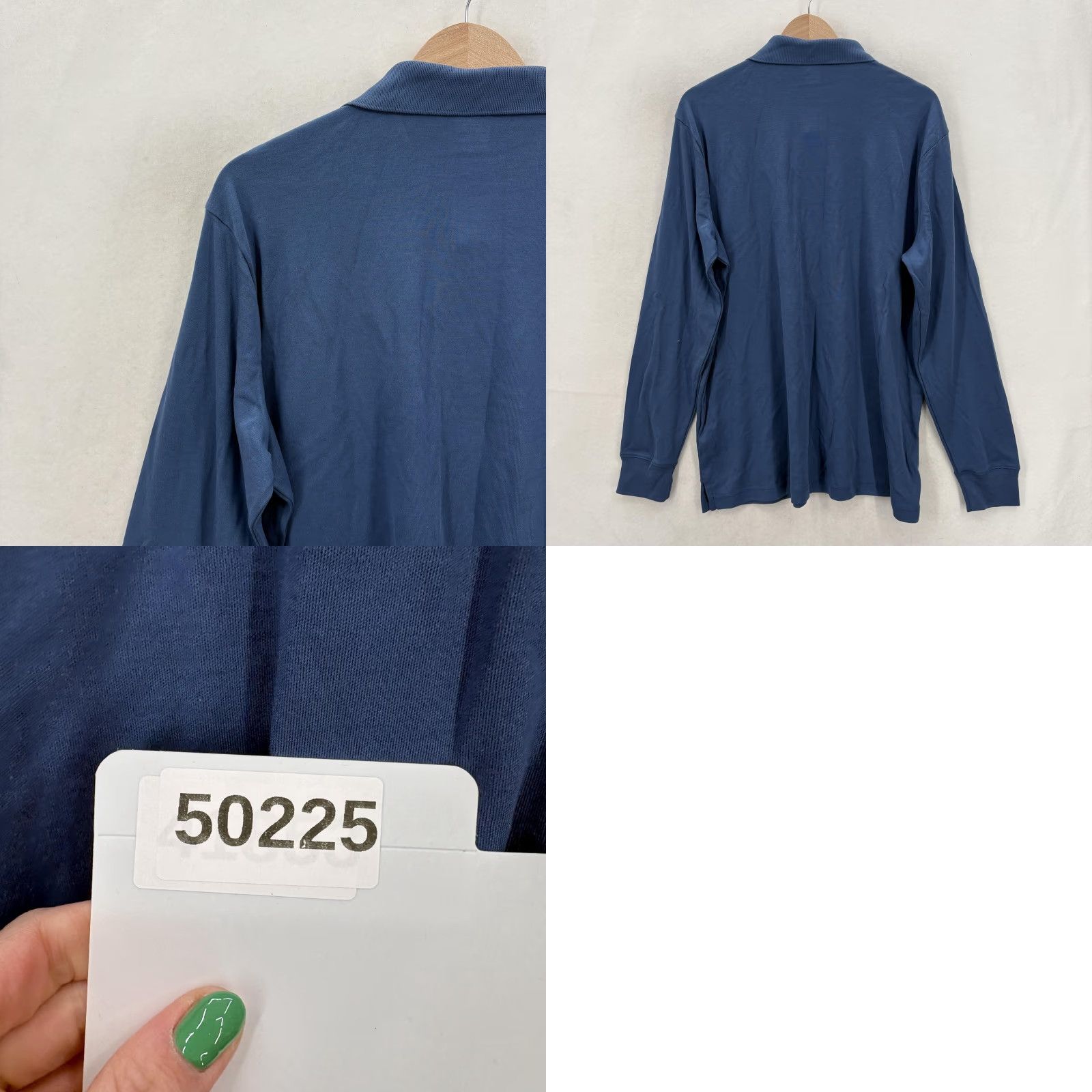 Lands' End Lands' End Polo Shirt Mens L Blue Supima Cotton Long Sleeve Tagless Jersey Classic Casual Button Front Collar Shirts Men Reg XS-XL Size US L / EU 52-54 / 3 - 9 Thumbnail
