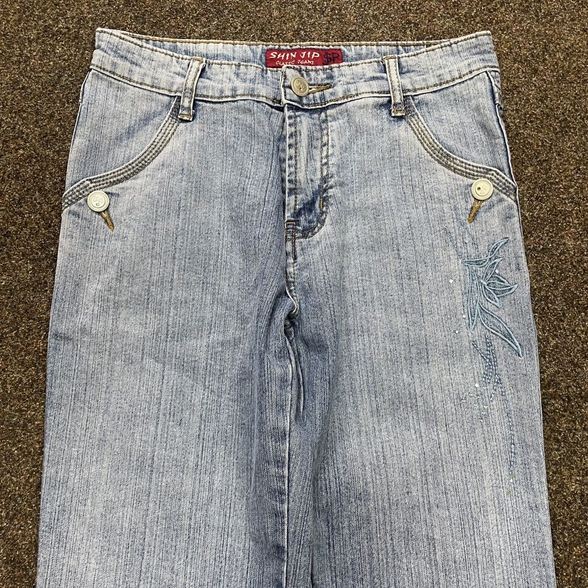 Vintage Y2K Vintage Flared Bootcut Jeans Light Wash Grunge Streetwea Size 34" / US 12 / IT 48 - 4 Thumbnail