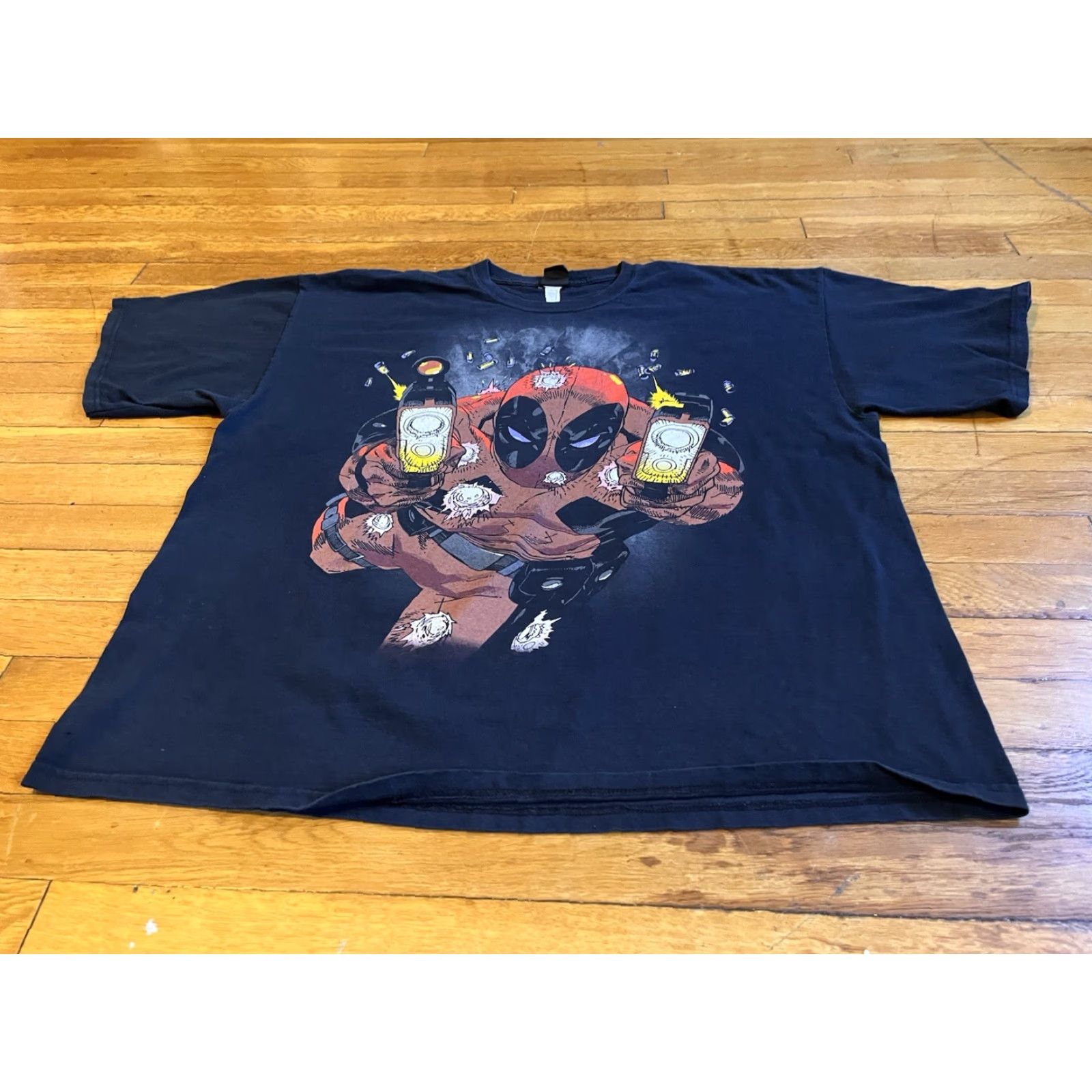 Mad Engine VINTAGE Mad Engine Deadpool Shirt Men's 2XL Black Logo Graphic Print Classic Comics Retro X-Force Mens Size US XXL / EU 58 / 5 - 2 Thumbnail