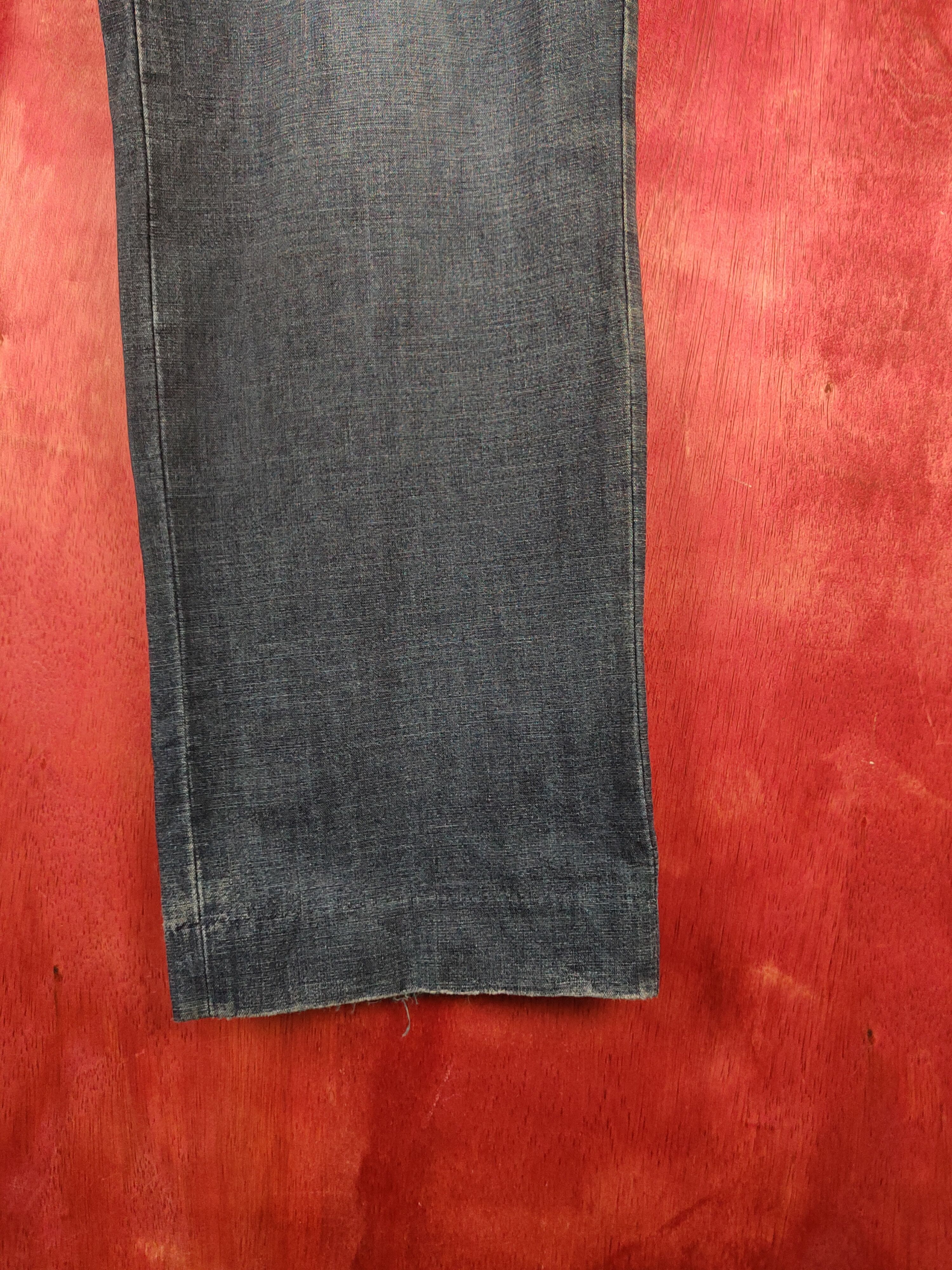 Japanese Brand Lands End Blue Distressed Ripped Soft Jeans #S2054 Size US 32 / EU 48 - 6 Thumbnail