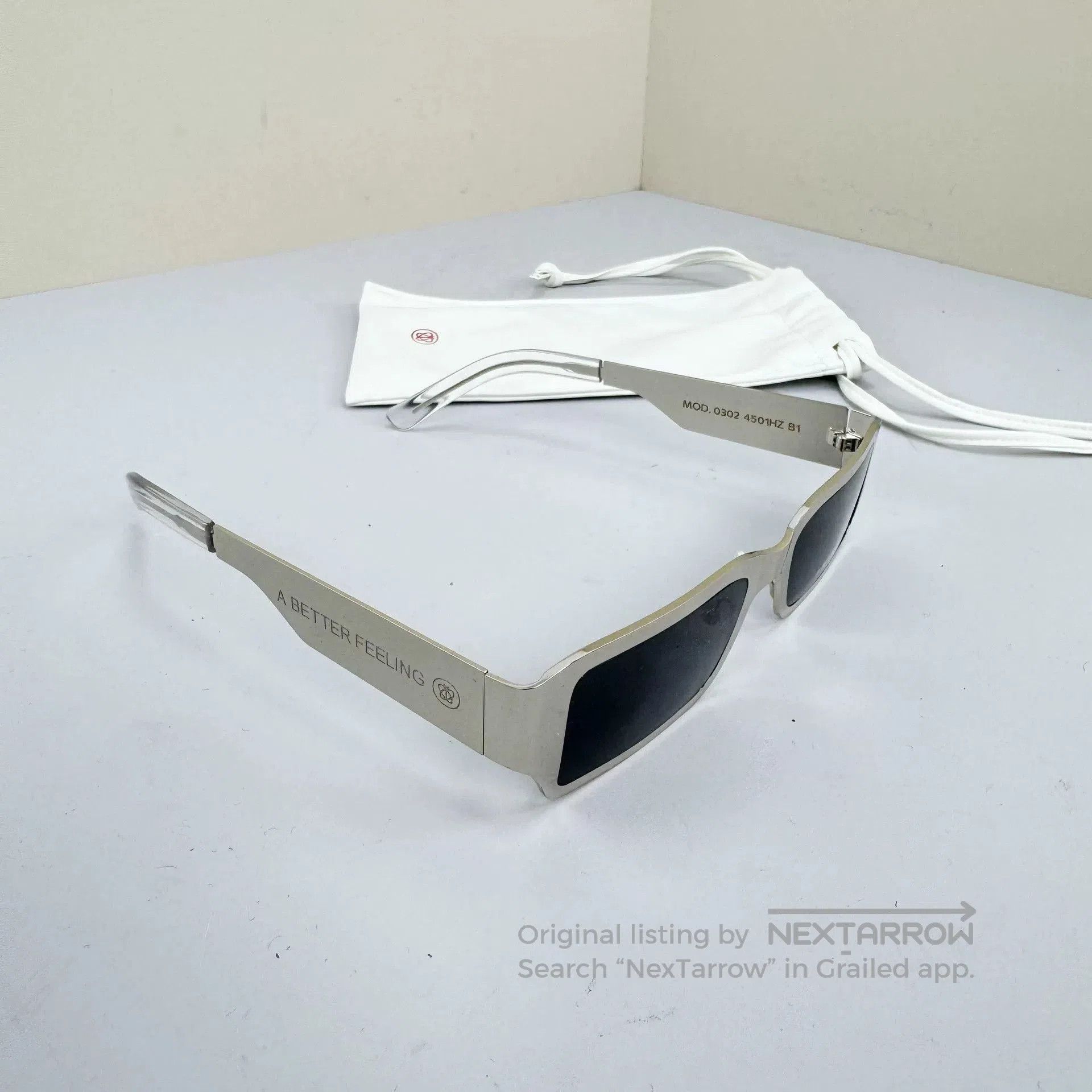 A Better Feeling A Better Feeling Metal Letter Sunglasses. Size ONE SIZE - 5 Thumbnail