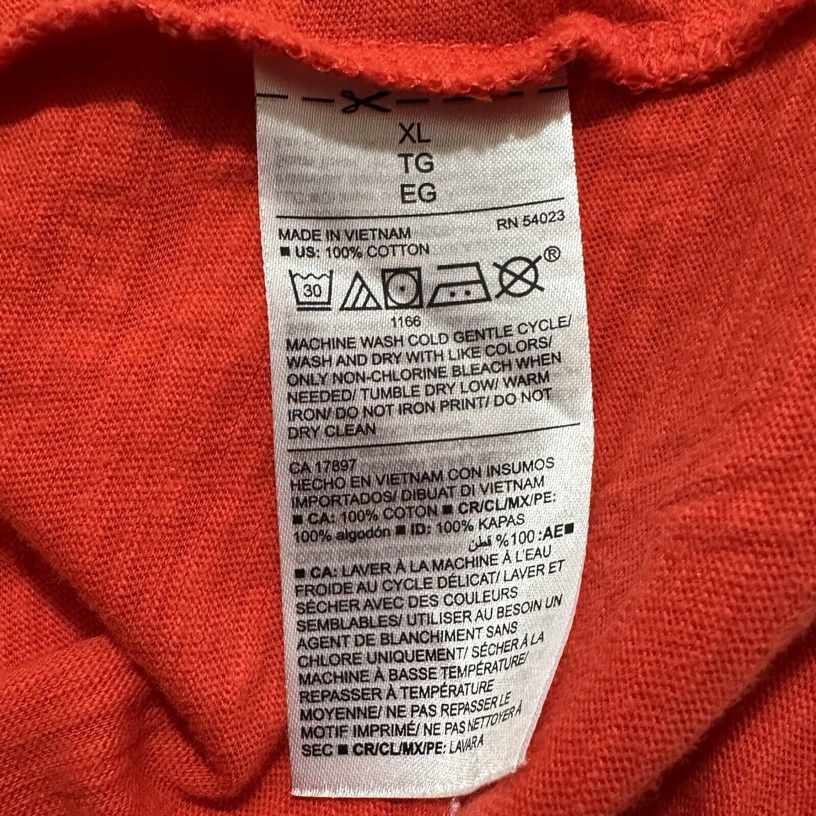 Old Navy Old Navy Everywear XL V-Neck T Shirt Orange/Red Pullover Size XL / US 12-14 / IT 48-50 - 4 Thumbnail