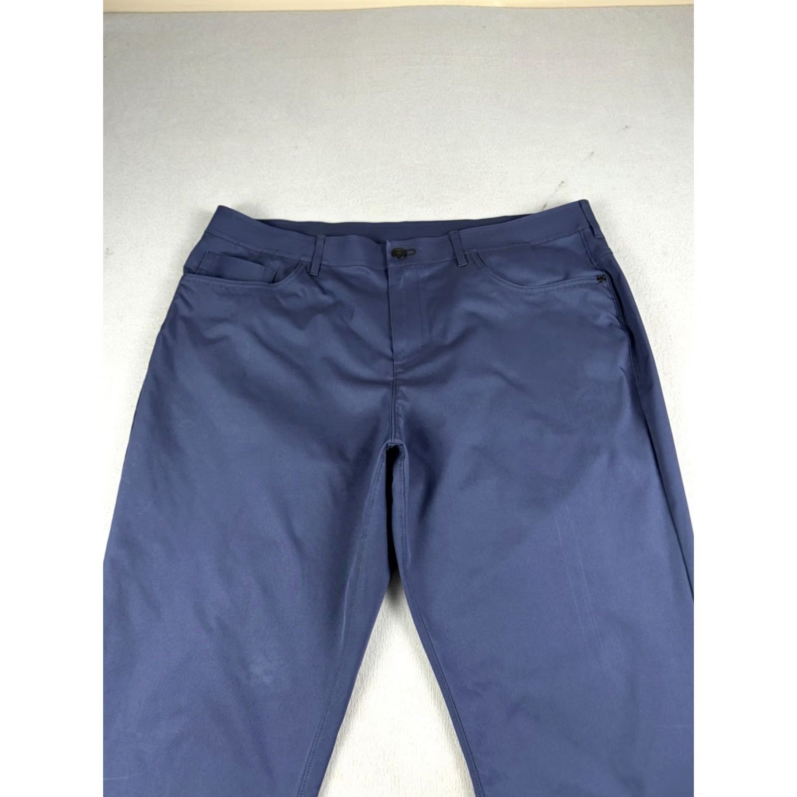 Vintage Public Rec Dealmaker Workday 2.0 Pants Mens 38x27 Blue Slim Tapered 5-Pocket Polyester Chino Golf City Sports Casual Size US 38 / EU 54 - 2 Thumbnail