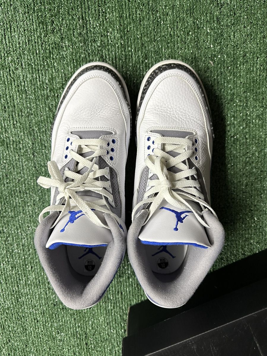 Jordan Brand Air Jordan 3 Retro Racer Blue Size US 12 / EU 45 - 5 Thumbnail