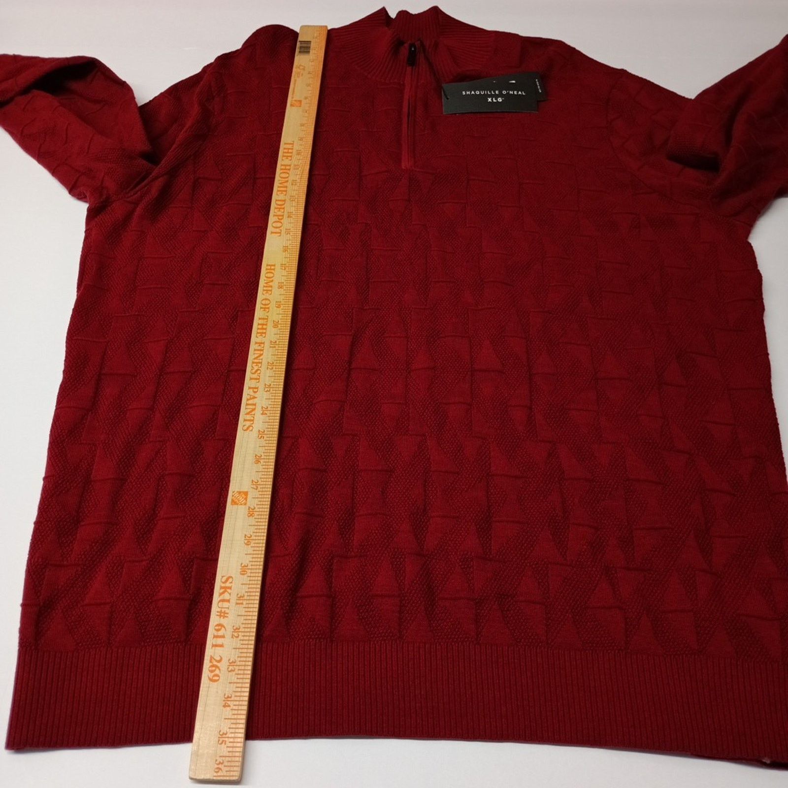 Other Shaquille O'Neal 1/4 Zip Flag Red Sweater Men's Size 3XLT Size US XXL / EU 58 / 5 - 6 Thumbnail