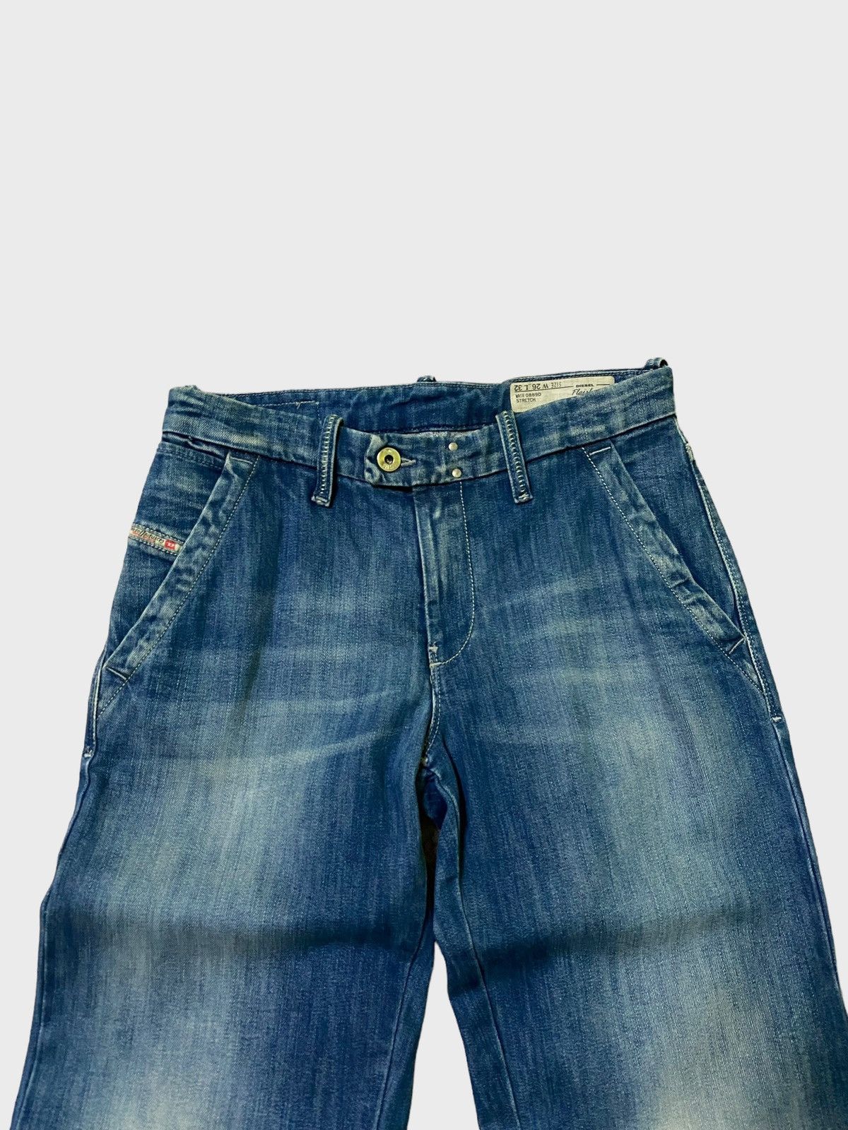 Diesel Flared Balenciaga Style Diesel Washed Wide legs Jeans 90s Size US 27 - 3 Thumbnail