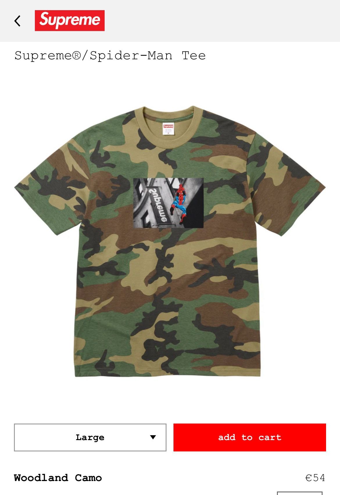 Supreme supreme spiderman tee Size US M / EU 48-50 / 2 - 1 Preview