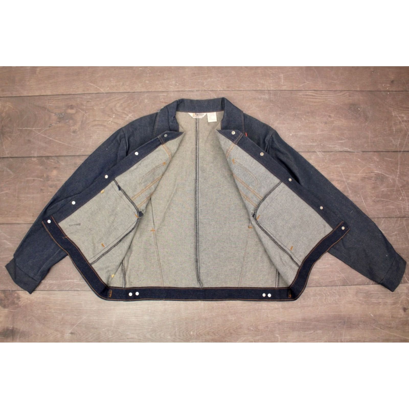 Vintage VTG Key Denim Jacket 2XL 52 Big & Tall 1970s Blue Denim Jacket Mens 70s Jean Jacket US Origin NOS Vintage Jacket Size US 36 / EU 52 - 3 Thumbnail