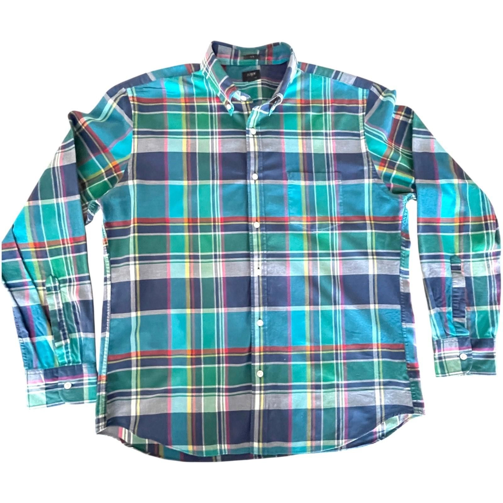 J.Crew J Crew Plaid Button Down Shirt Medium Slim Untucked Men's Size US XL / EU 56 / 4 - 2 Thumbnail