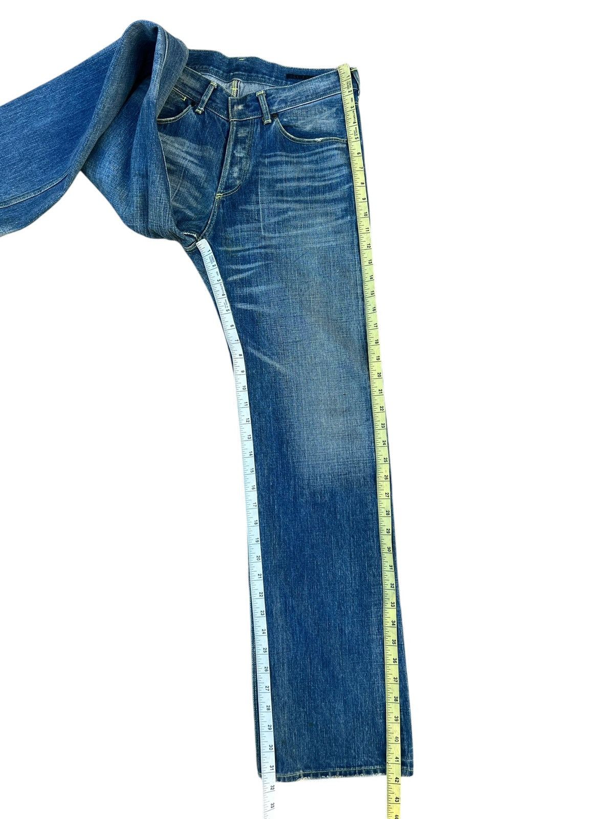 The Viridi-anne The Viridi-Anne Distressed Faded Stains Denim Selvedge Jeans Size US 30 / EU 46 - 4 Thumbnail