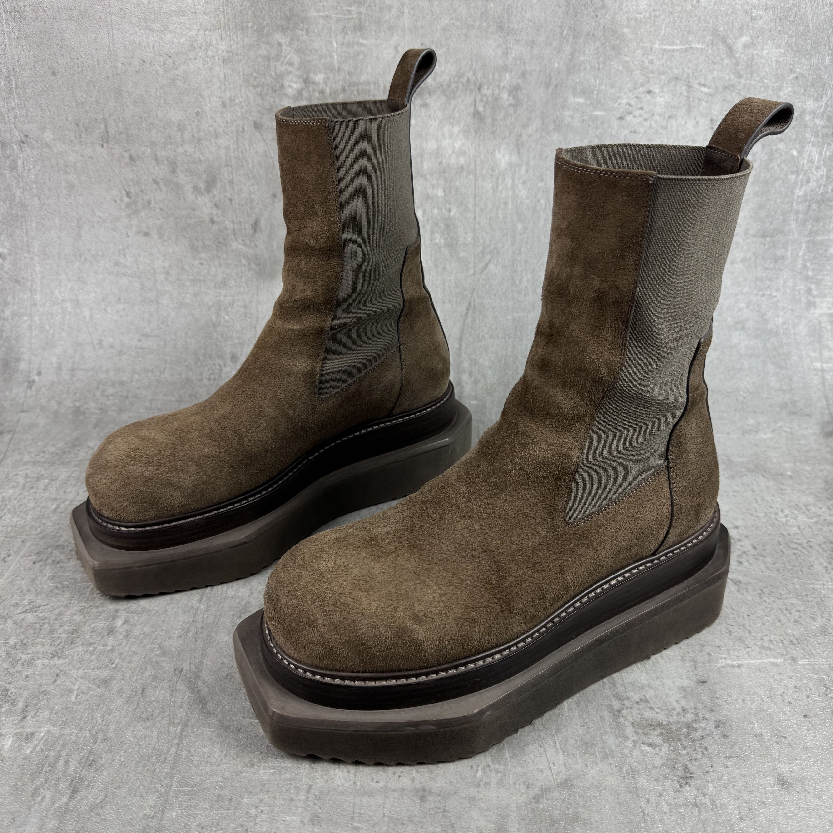 Rick Owens RICK OWENS Beatle Turbo Cyclops Boots Suede Dust Size US 8 / EU 41 - 3 Thumbnail