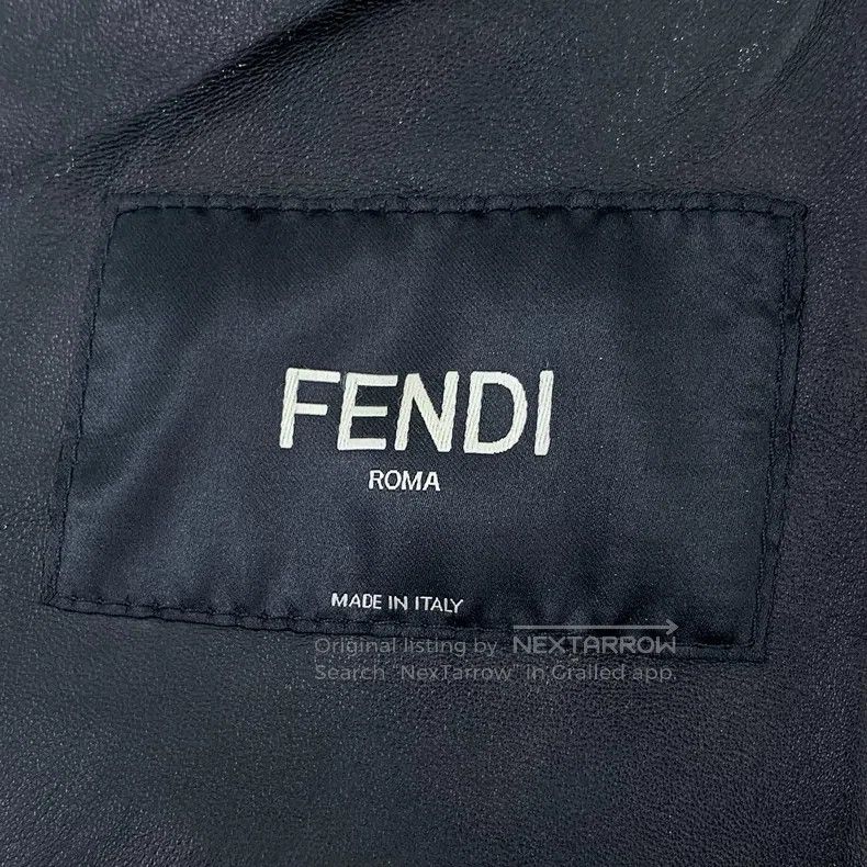 Fendi Fendi Black Side Logo Letter Reversible Collar Zipper Jack Size US S / EU 44-46 / 1 - 5 Thumbnail