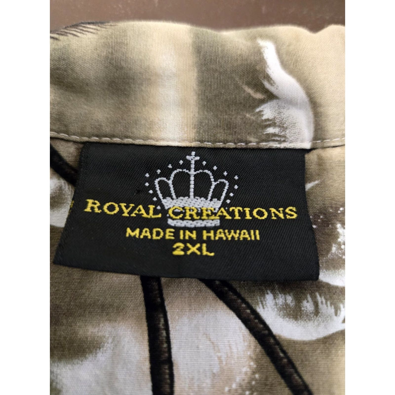 Vintage Royal Creations Shirt 2XL Mens Hawaiian Aloha Button Front Beige Made in Hawaii Size US XXL / EU 58 / 5 - 5 Thumbnail