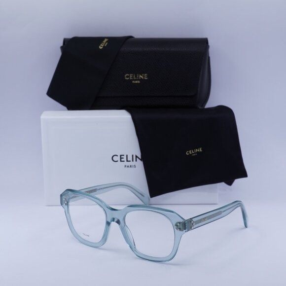 Celine Celine CL50124I 093 Eyeglasses Shiny Transparent Lime 52mm Size ONE SIZE - 10 Thumbnail