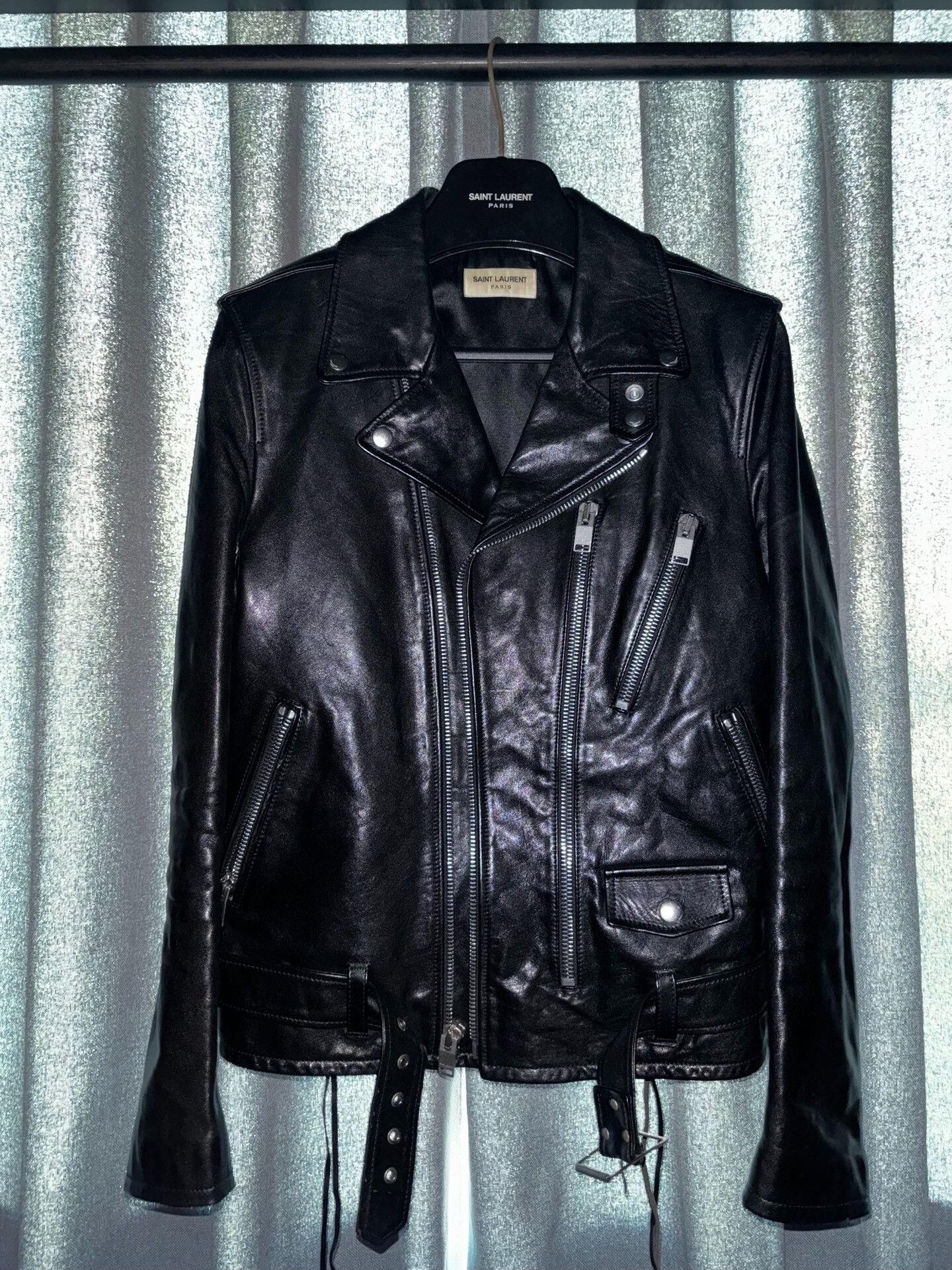 Saint Laurent Paris saint laurent black leather biker jacket Size US L / EU 52-54 / 3 - 1 Thumbnail
