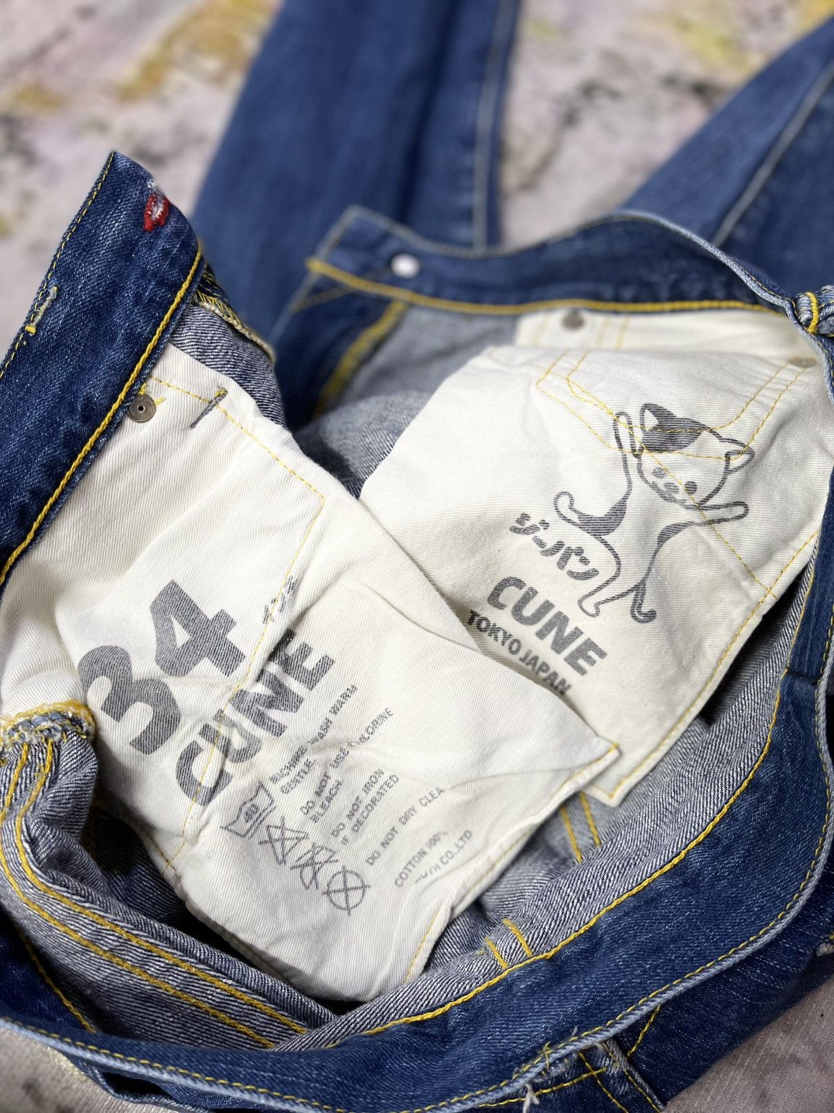 Japanese Brand Japanese Cune Embroidered Jeans Painted Size US 34 / EU 50 - 17 Thumbnail