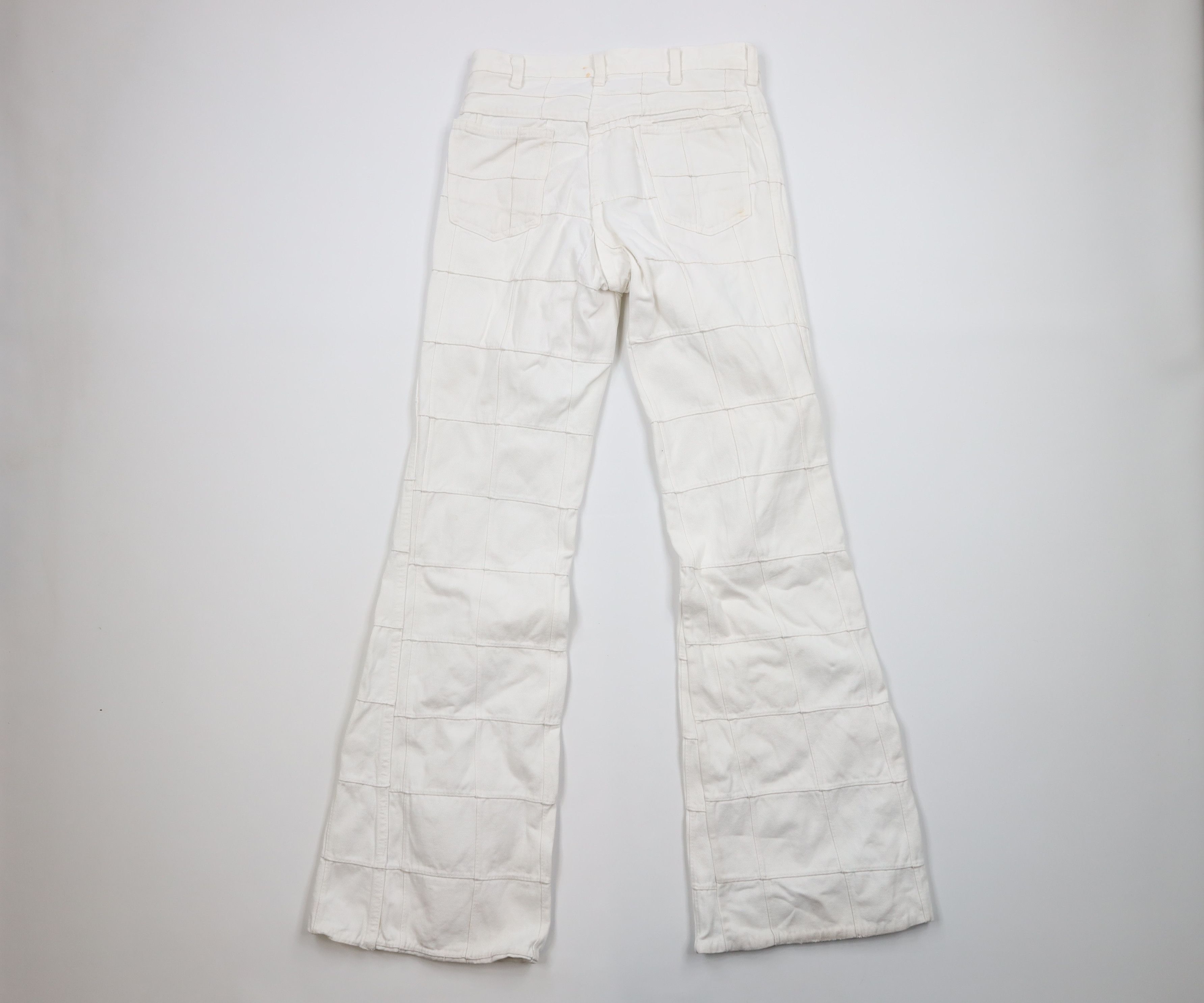 Vintage Vintage 70s Streetwear Patchwork Bell Bottoms Jeans White Size US 30 / EU 46 - 11 Thumbnail