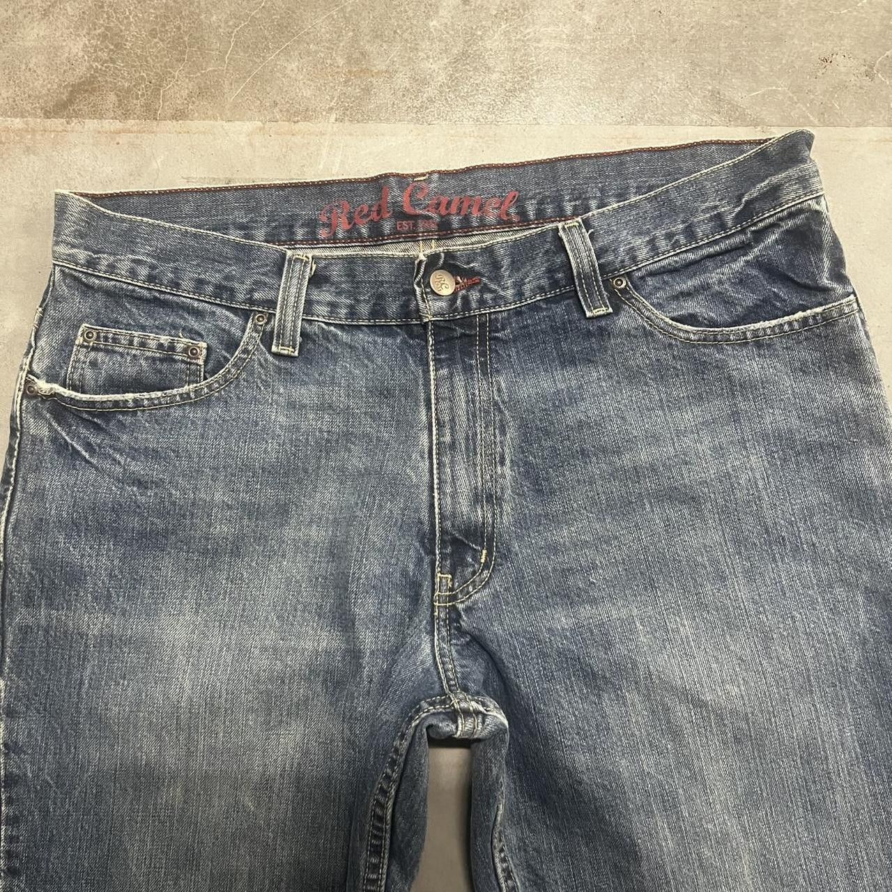 Japanese Brand × Vintage Vintage Y2K Baggy Grunge Streetwear Style camel Denim Jeans! Size US 36 / EU 52 - 4 Thumbnail