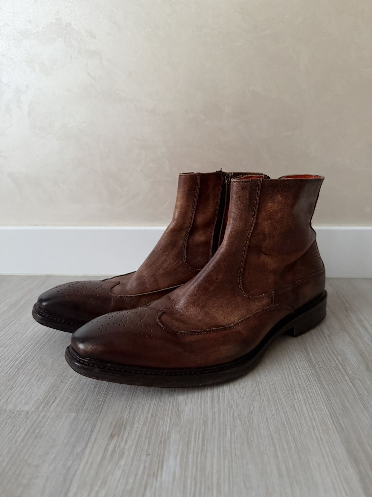 If Six Was Nine Vintage Italian AS 98 Like Guidi 795v Leather Biker Boots Size US 9 / EU 42 - 6 Thumbnail