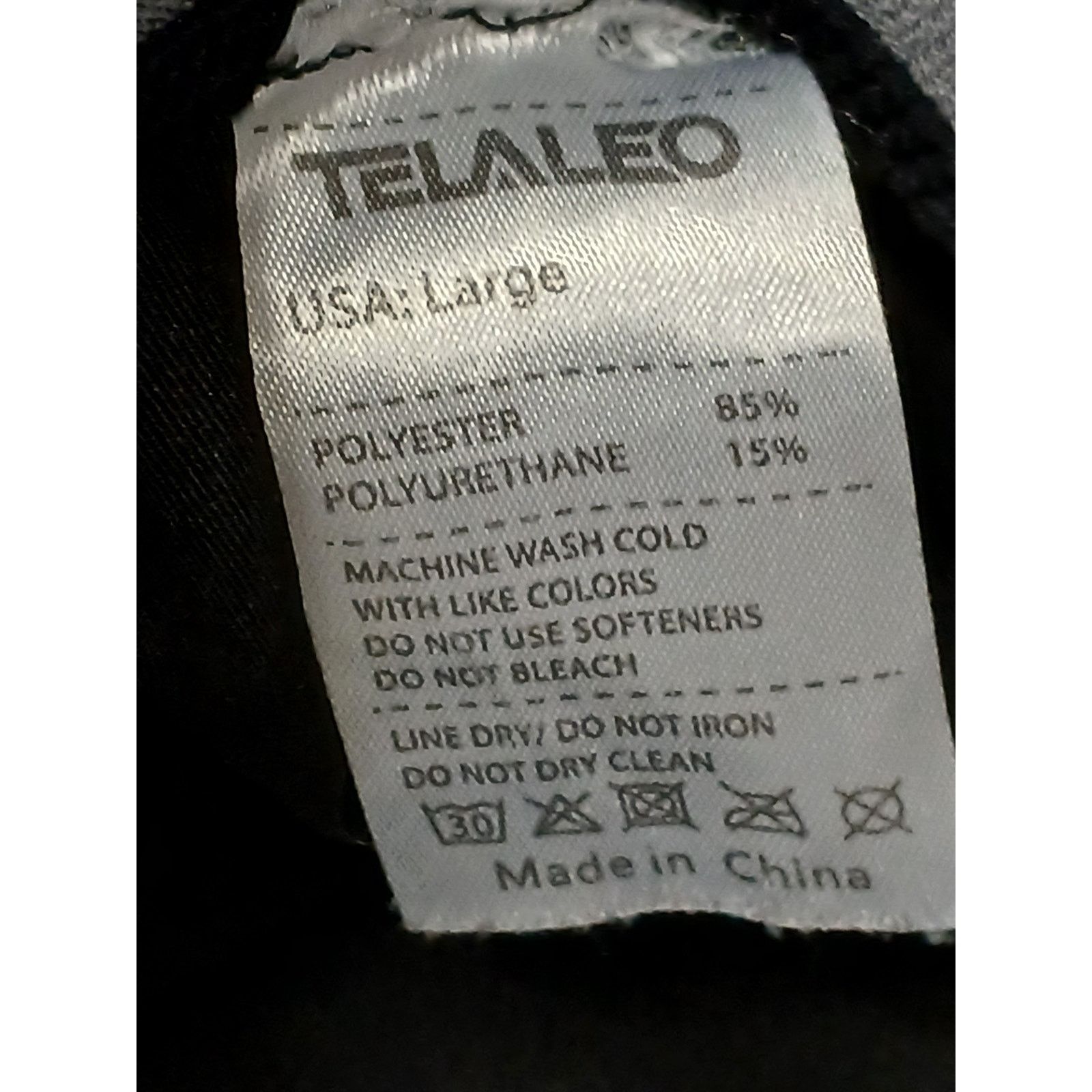 Other Telaleo (Large) Black Polyester Blend Stretch Long Leggings Size US 26 / EU 42 - 8 Thumbnail
