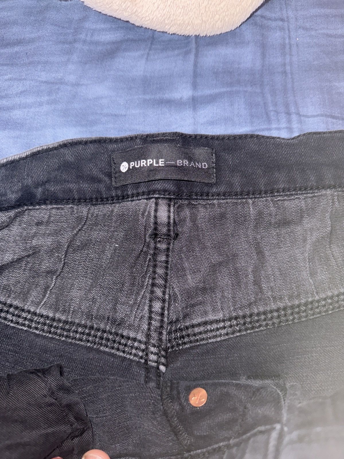 Purple Brand Men's P002 Black Repair Slim Purple Jeans Size US 36 / EU 52 - 7 Thumbnail