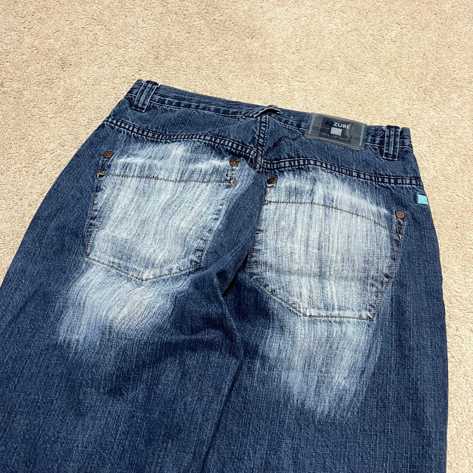 Other Azzure Y2K Baggy Skater Acid Washed Jean 31Wx31L Size US 31 - 4 Thumbnail