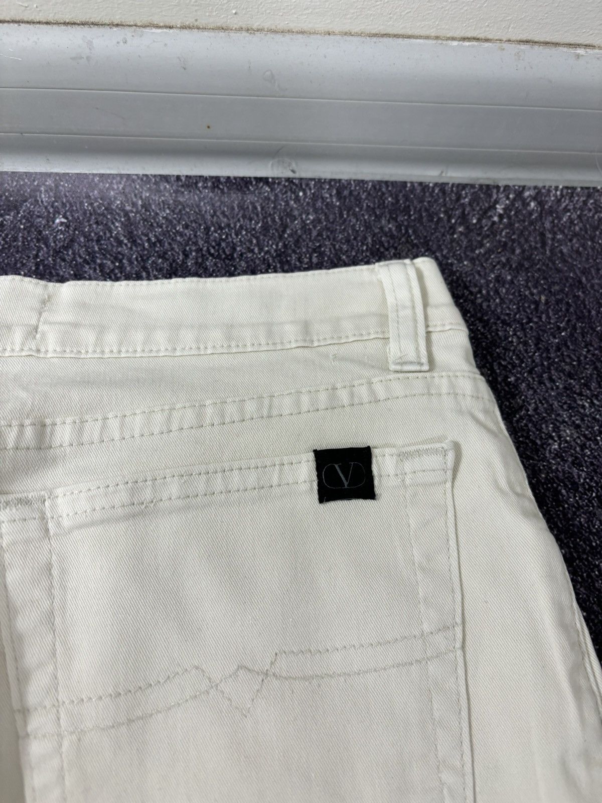 Valentino Vintage Valentino Women’s Beige Slim Fit Luxury Cotton Pants Size 31" - 17 Thumbnail