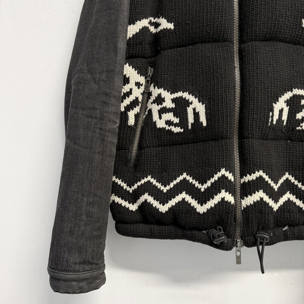 Alexander McQueen ALEXANDER MCQUEEN Scorpion & Bull Wool Knit Denim Jacket Size US M / EU 48-50 / 2 - 5 Thumbnail