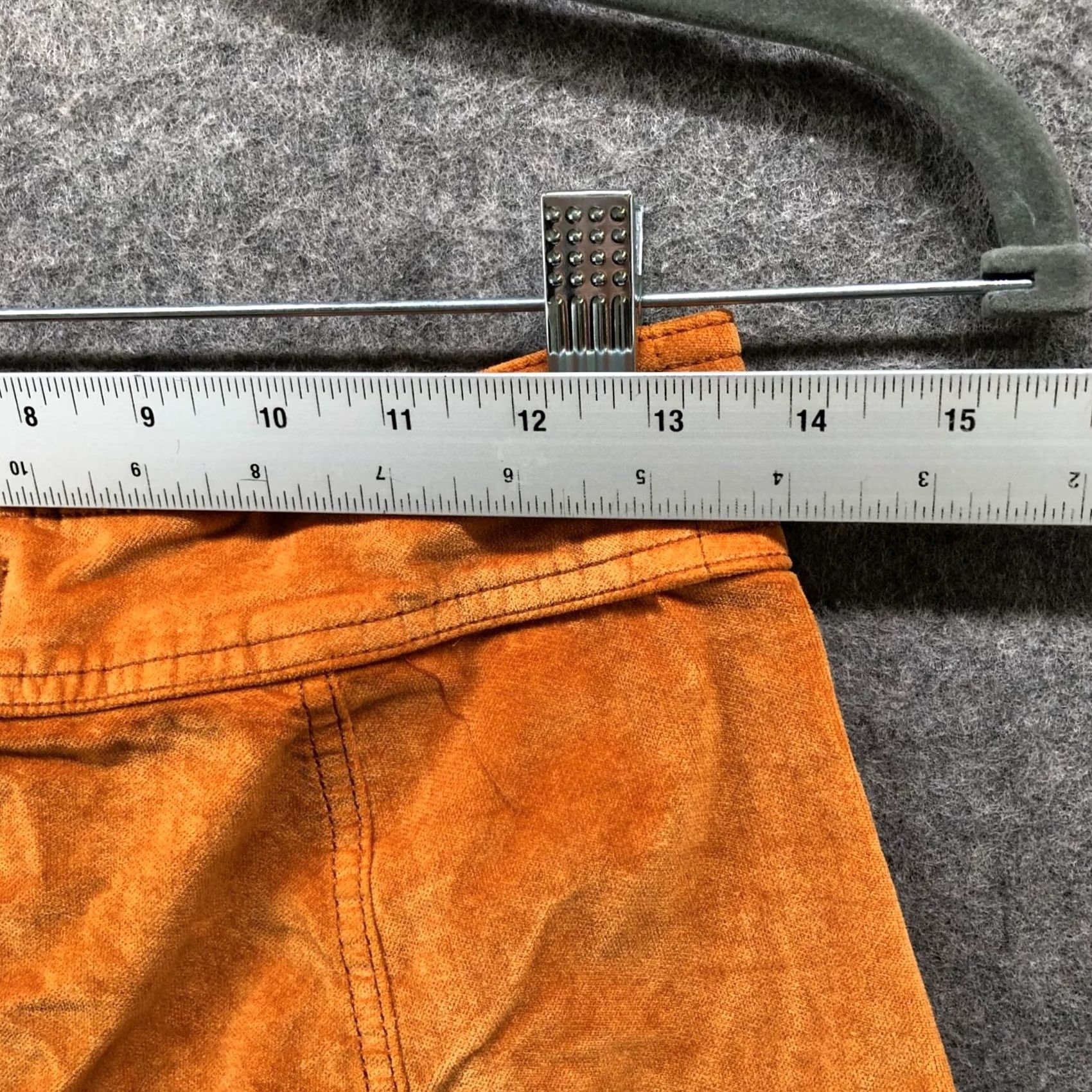 Madewell Madewell Velveteen A-Line Mini Skirt Womens 00 Button Front Tan Orange 70s Size 24" / US 00 / IT 34 - 4 Thumbnail