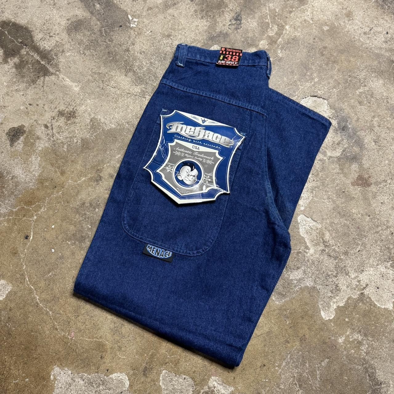 Menace 90s Menace Baggy Blue Denim Jeans Size US 36 / EU 52 - 6 Thumbnail