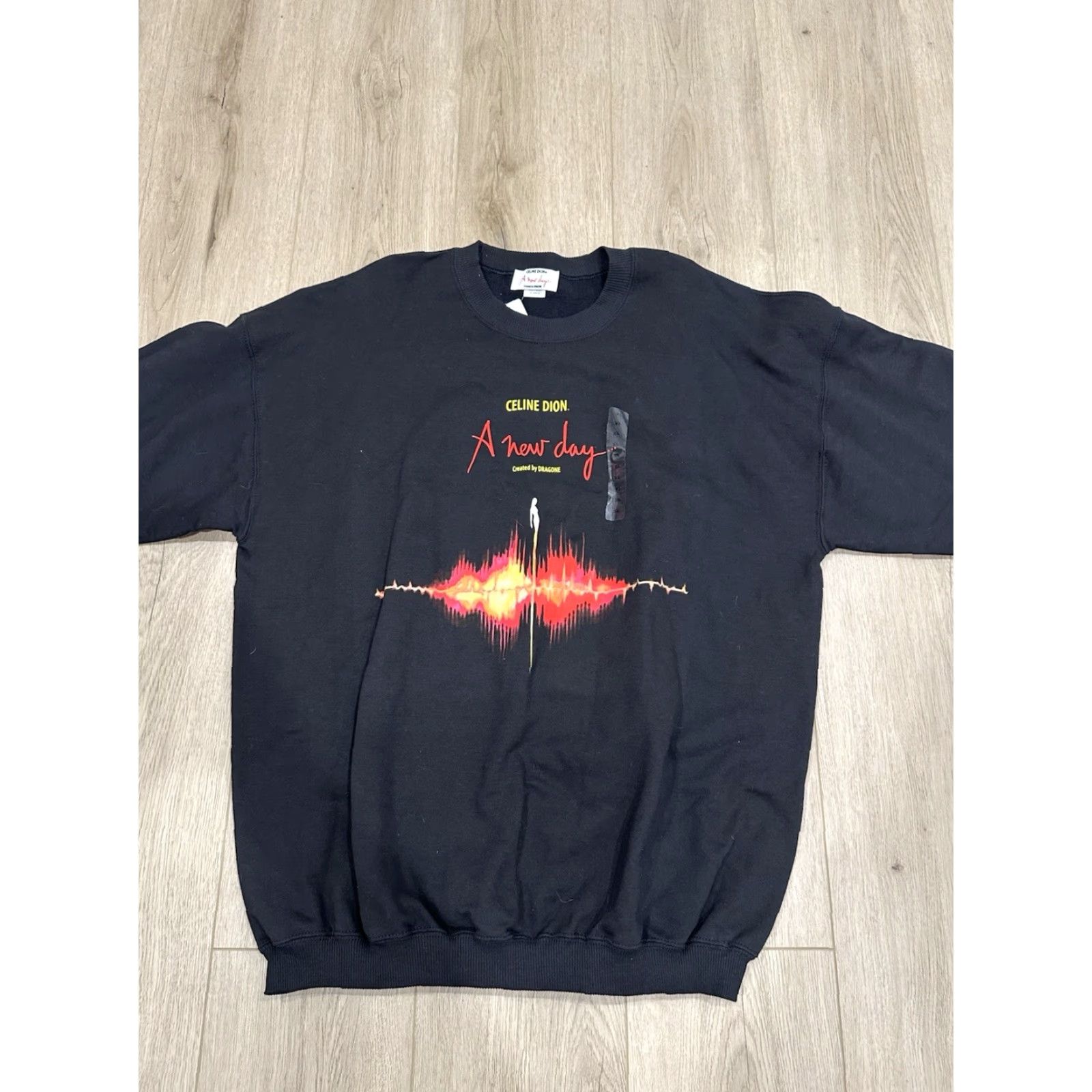 Celine VINTAGE Celine Dion Sweatshirt XL Unisex Adults Black Cotton Blend Crew Neck Pullover 2002 A New Day By Dragone NWT Size XL / US 12-14 / IT 48-50 - 3 Thumbnail