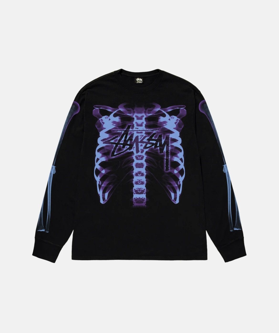 Streetwear × Stussy × Vintage Stussy Black Rib Cage 3M