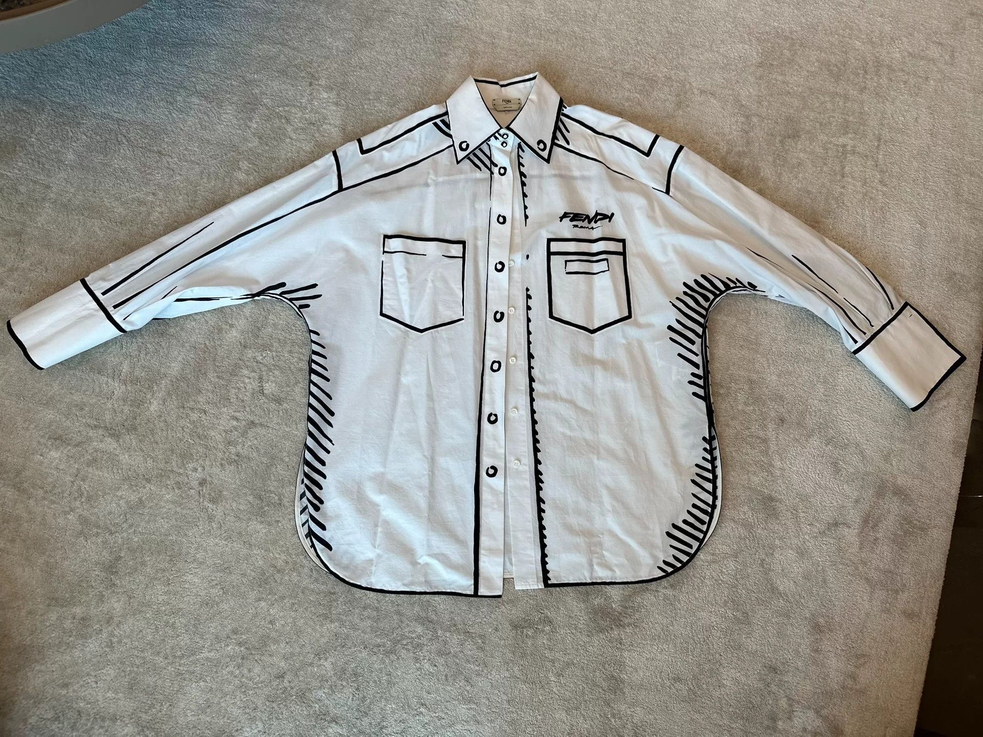Fendi Women's Runway Button-Up Shirt