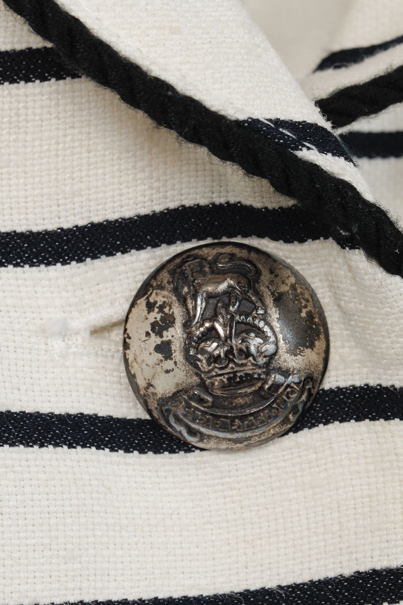 SMYTHE Smythe White & Black Striped Linen-Cotton Blazer Size M / US 6-8 / IT 42-44 - 9 Thumbnail
