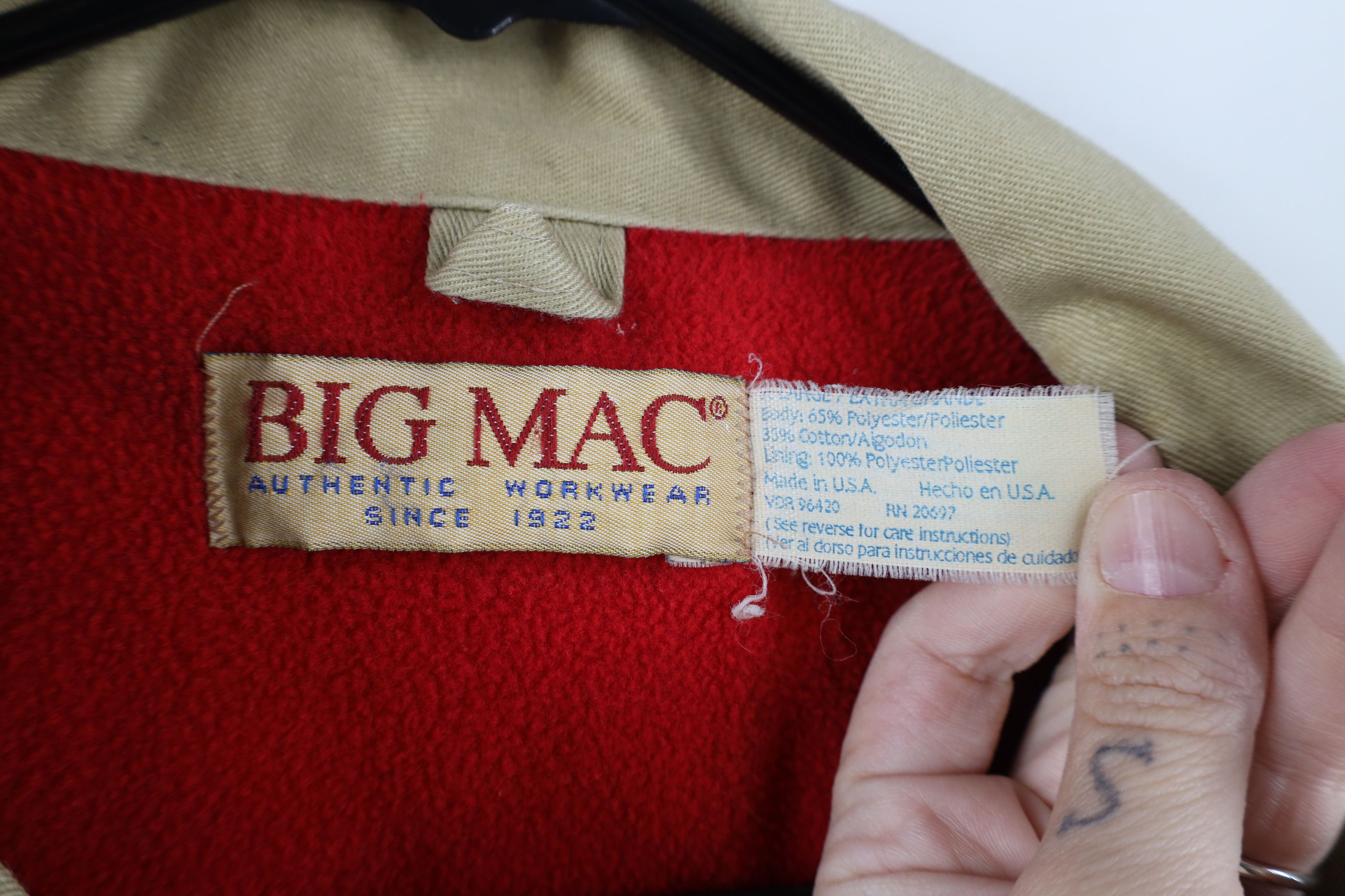 Vintage Vintage 70s Big Mac Fleece Lined Workwear Bomber Jacket USA Size US XL / EU 56 / 4 - 10 Thumbnail