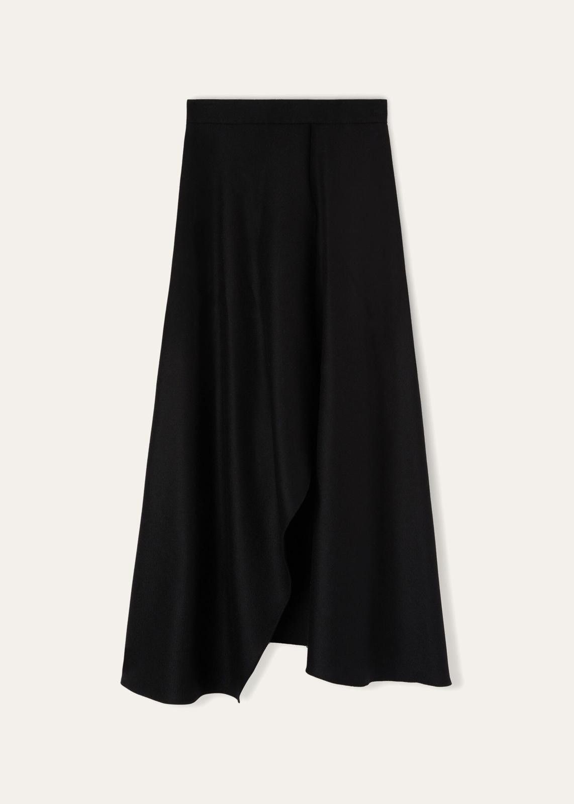 Loro Piana o1srvl11e1224 Alin Flannel Soft Skirt in Black Size 27" / US 4 / IT 40 - 2 Thumbnail