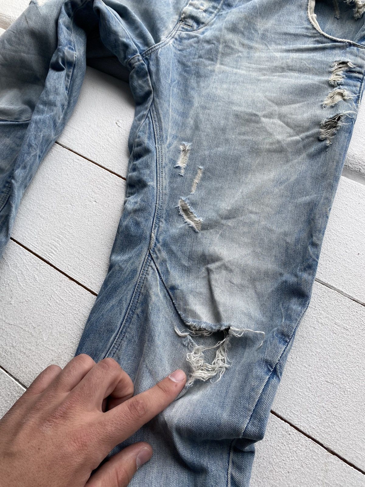 G-Star × Vintage 🔥G STAR OPIUM DISTRESSED TAPERED LOOSE JEANS 28 Size 28" / US 6 / IT 42 - 20 Thumbnail