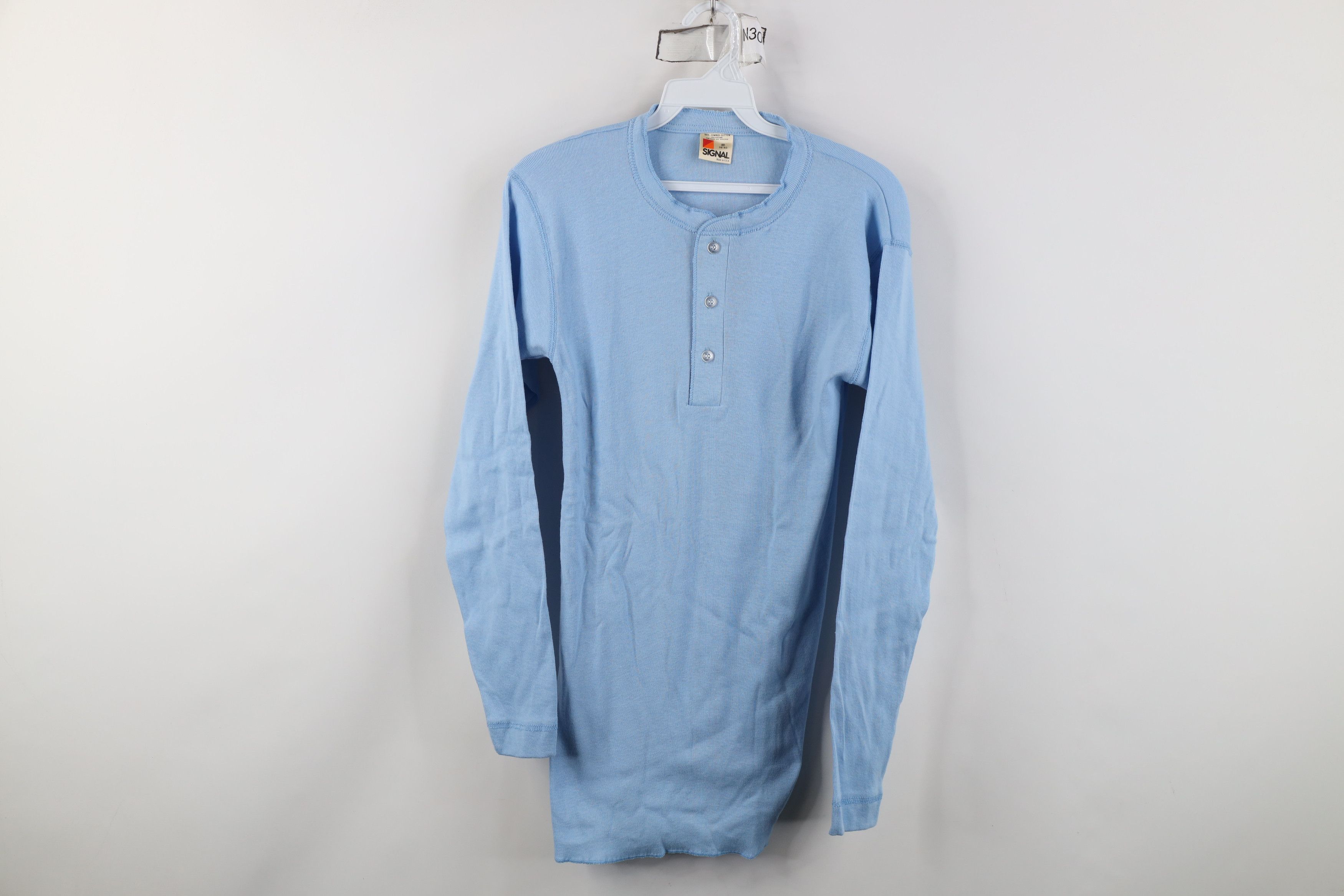 Vintage Vintage 80s 90s Streetwear Ribbed Knit Henley T-Shirt USA Size US M / EU 48-50 / 2 - 1 Thumbnail