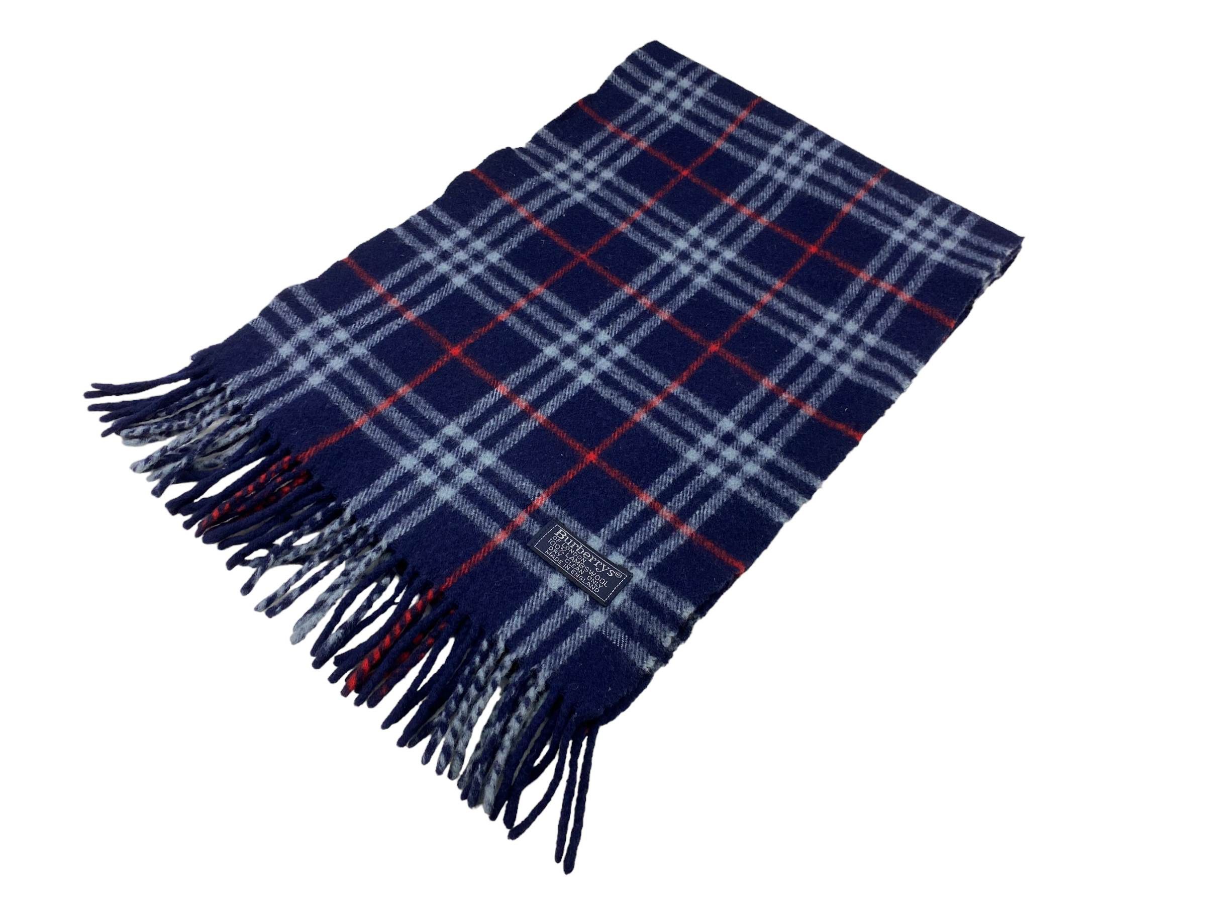 Vintage Burberrys of London Pure Lambswool Checkered Vintage Scarf Size ONE SIZE - 5 Thumbnail