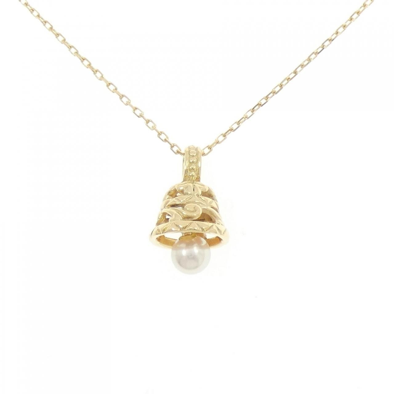 Mikimoto Mikimoto Mikimoto Akoya Pearl Au750 Necklace Crocodile skin Necklace DUTY FREE for USA Size ONE SIZE - 1 Thumbnail